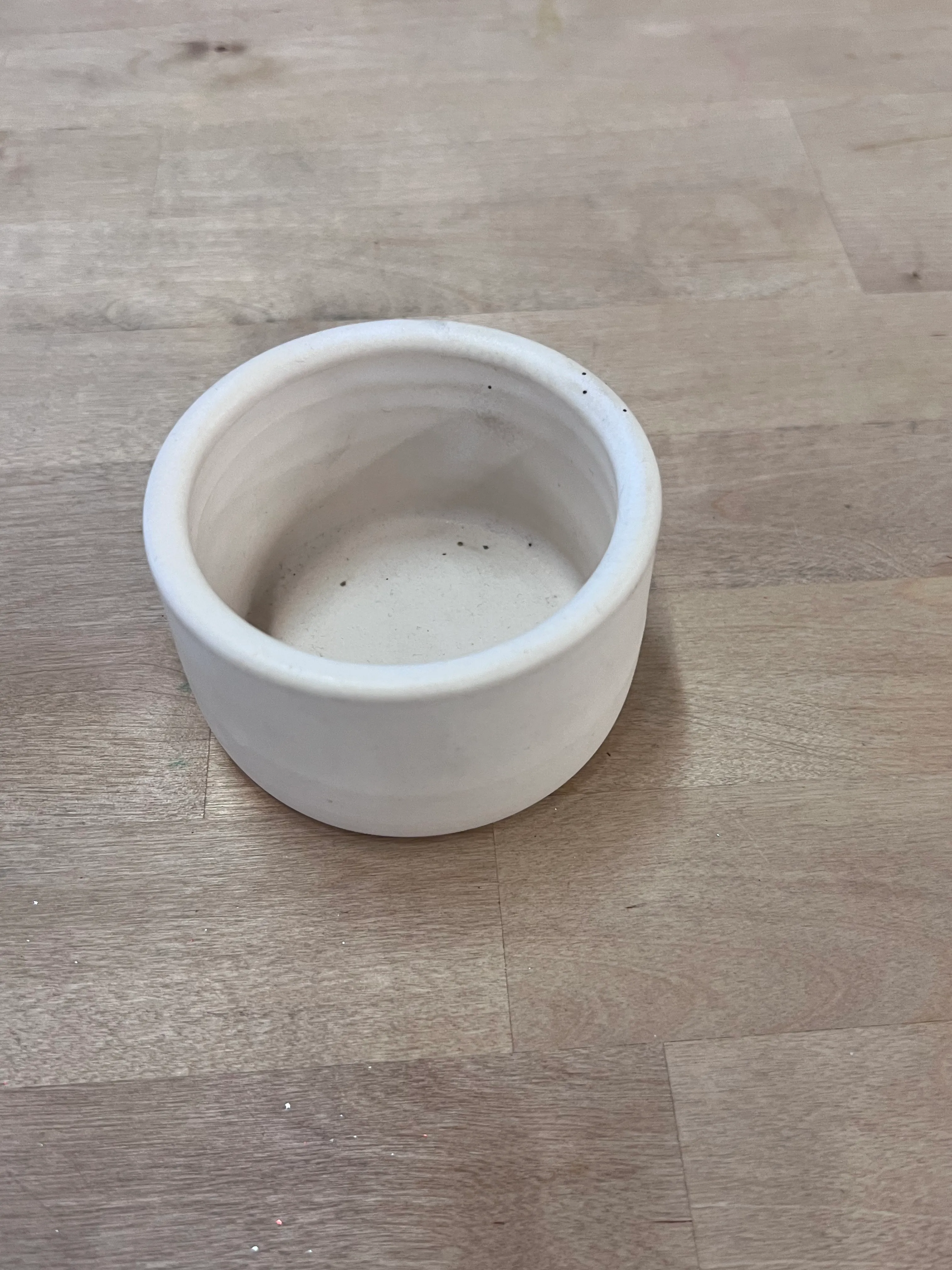 Off white small bowl with high  rim