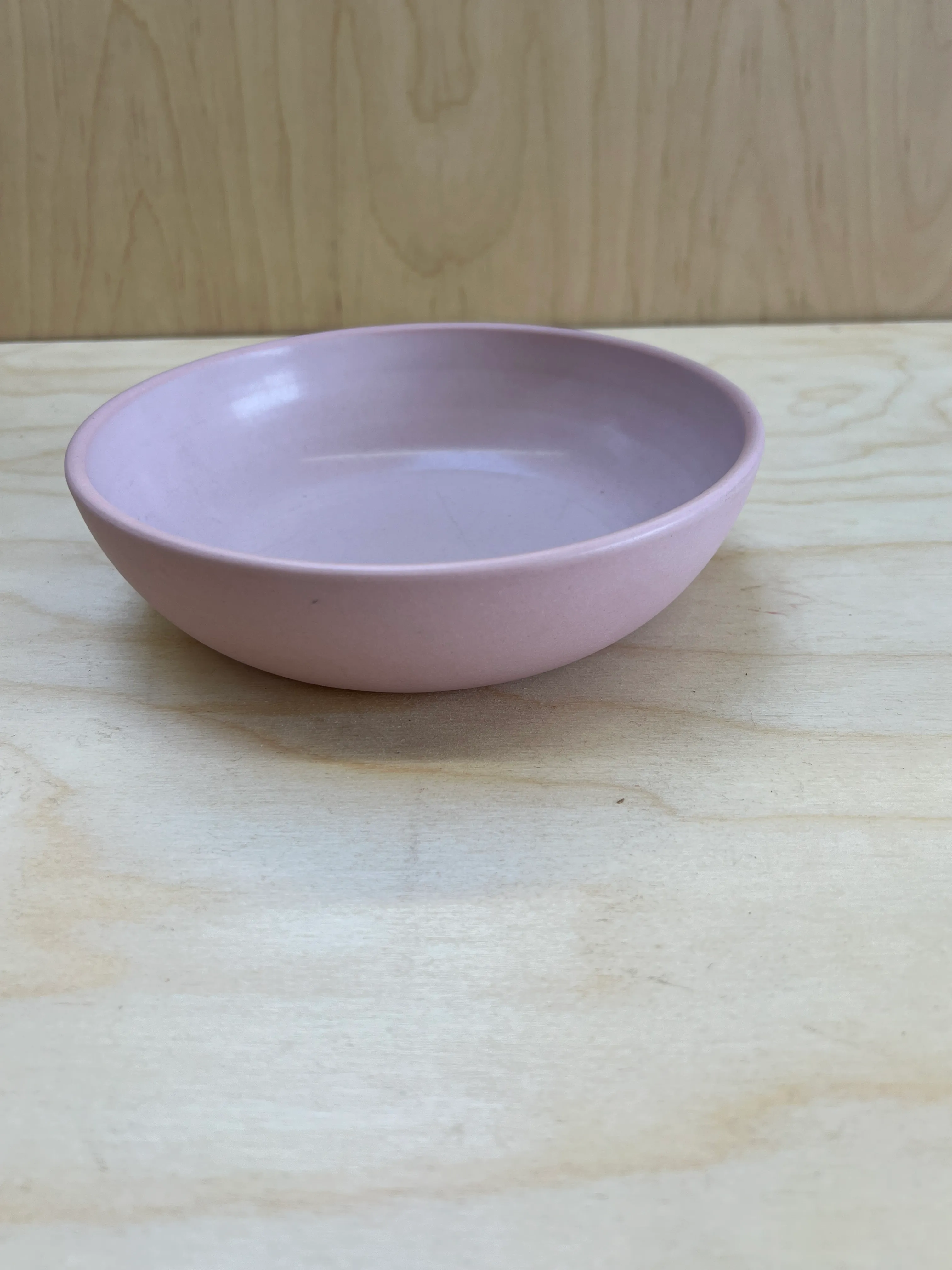 Lt Pink Shallow Bowl