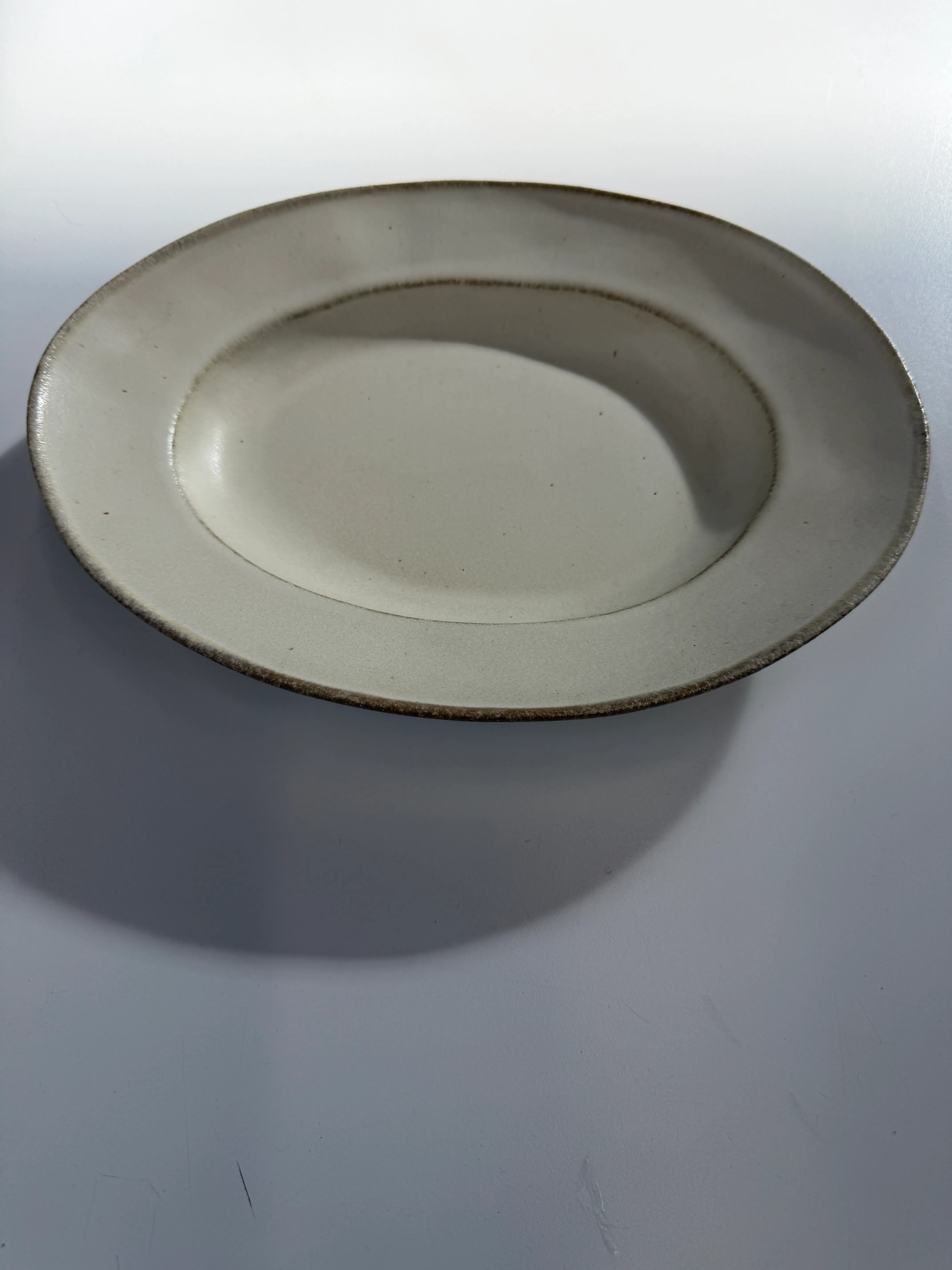 Cream Wide Rimed Small Serving Bowl