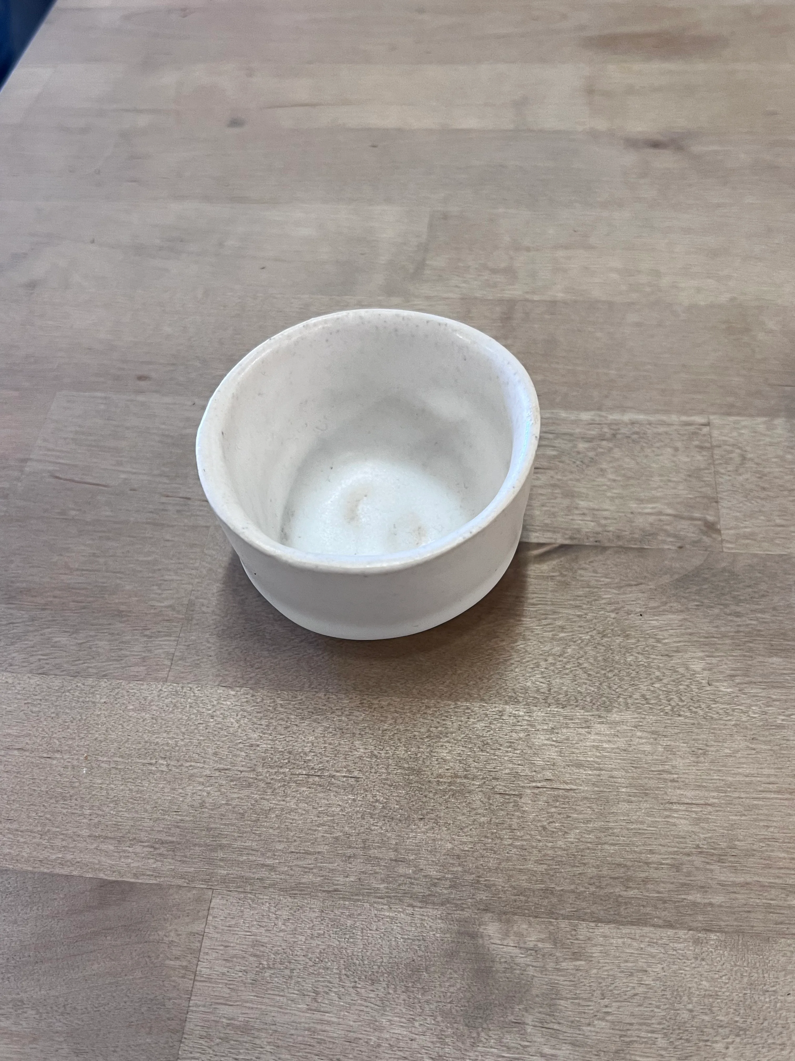 White handmade organic small bowl w/ high rim