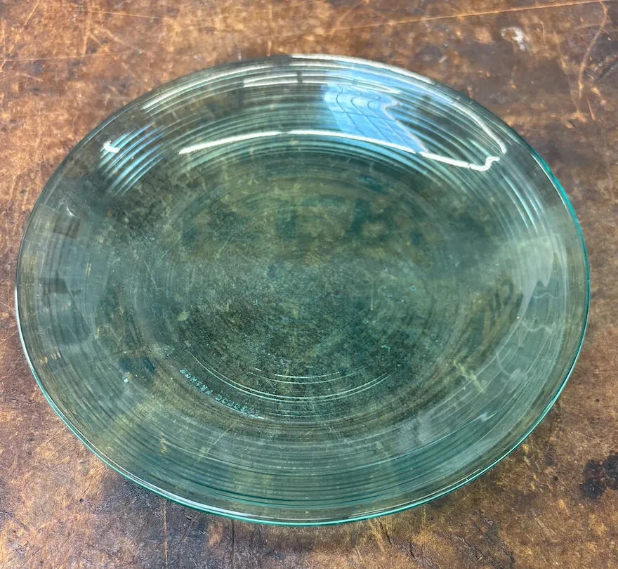 Teal Glass Salad Plates