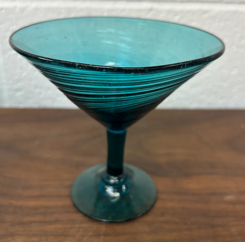Martini Turquoise Cocktail Glass