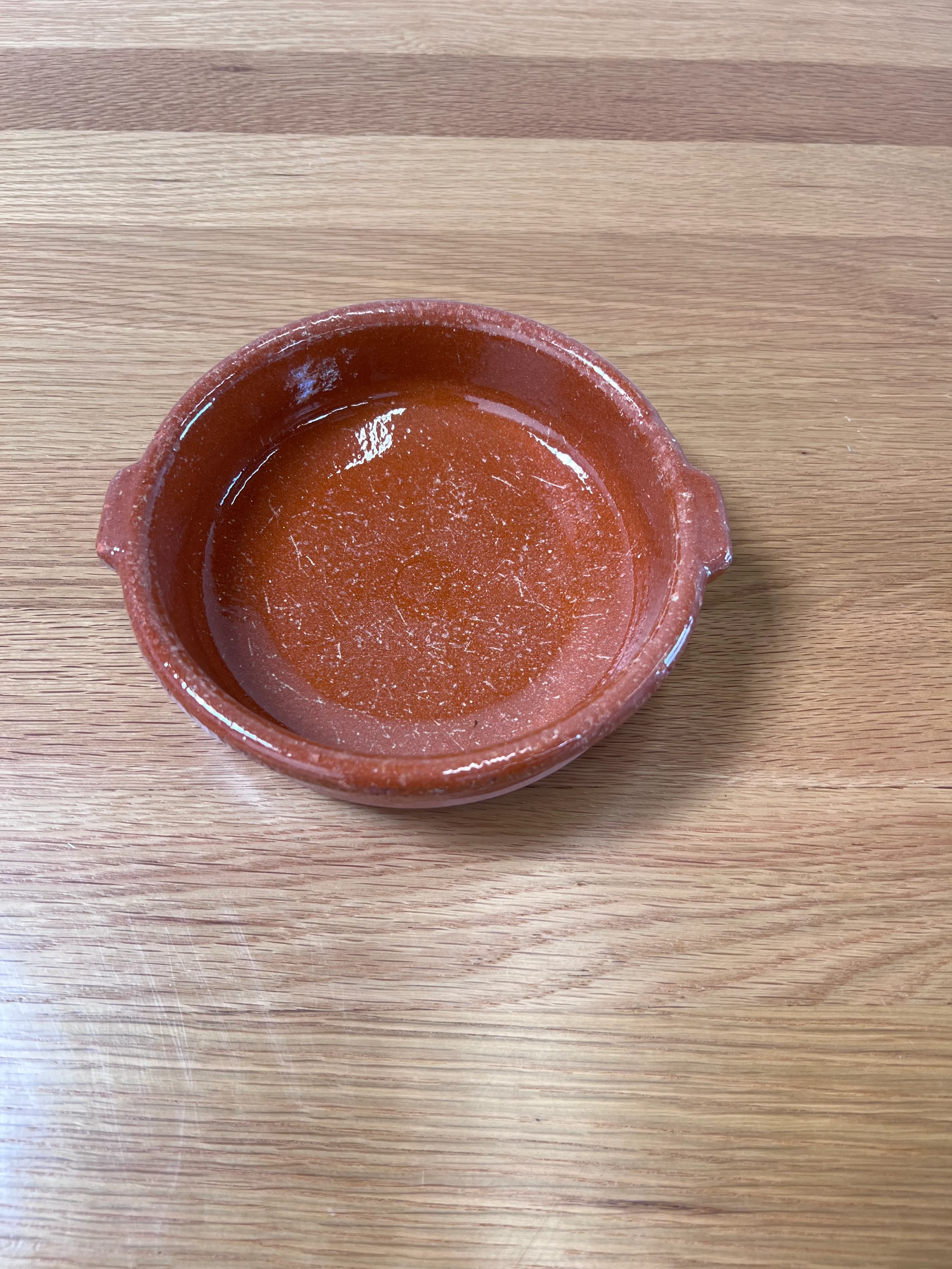 Handmade terracotta baking dish