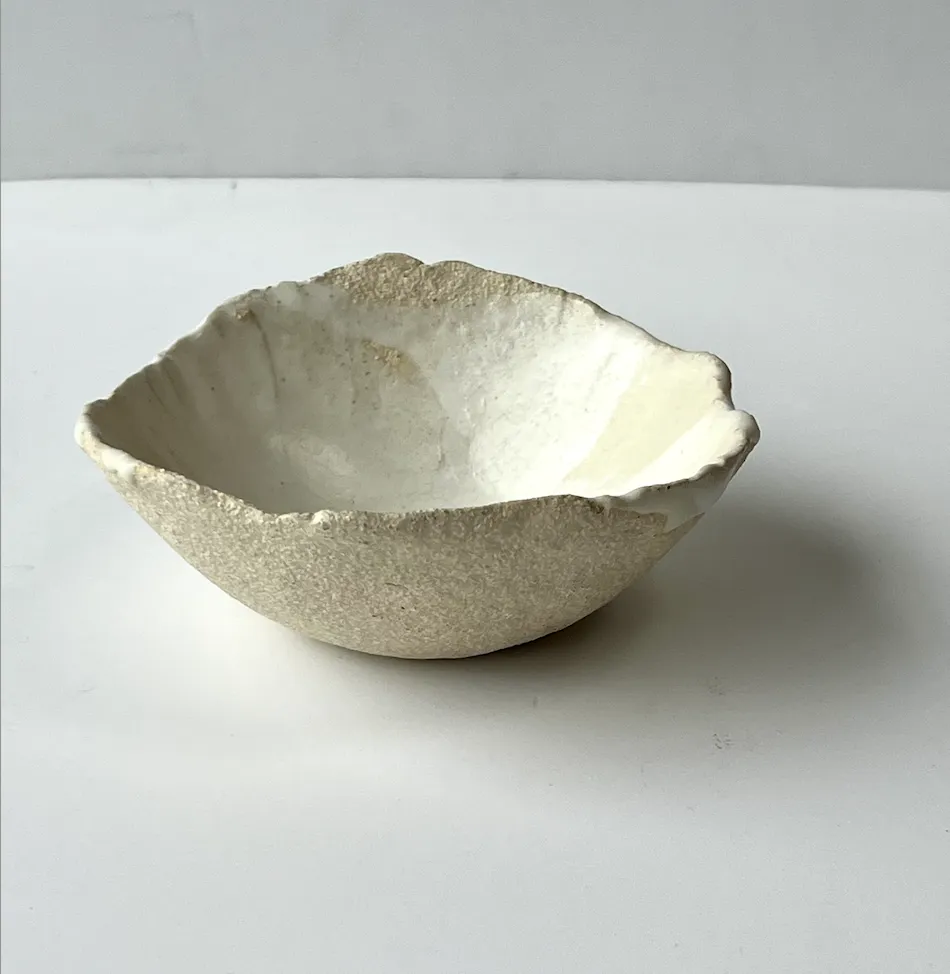 Raw Jagged Edge Bowl White