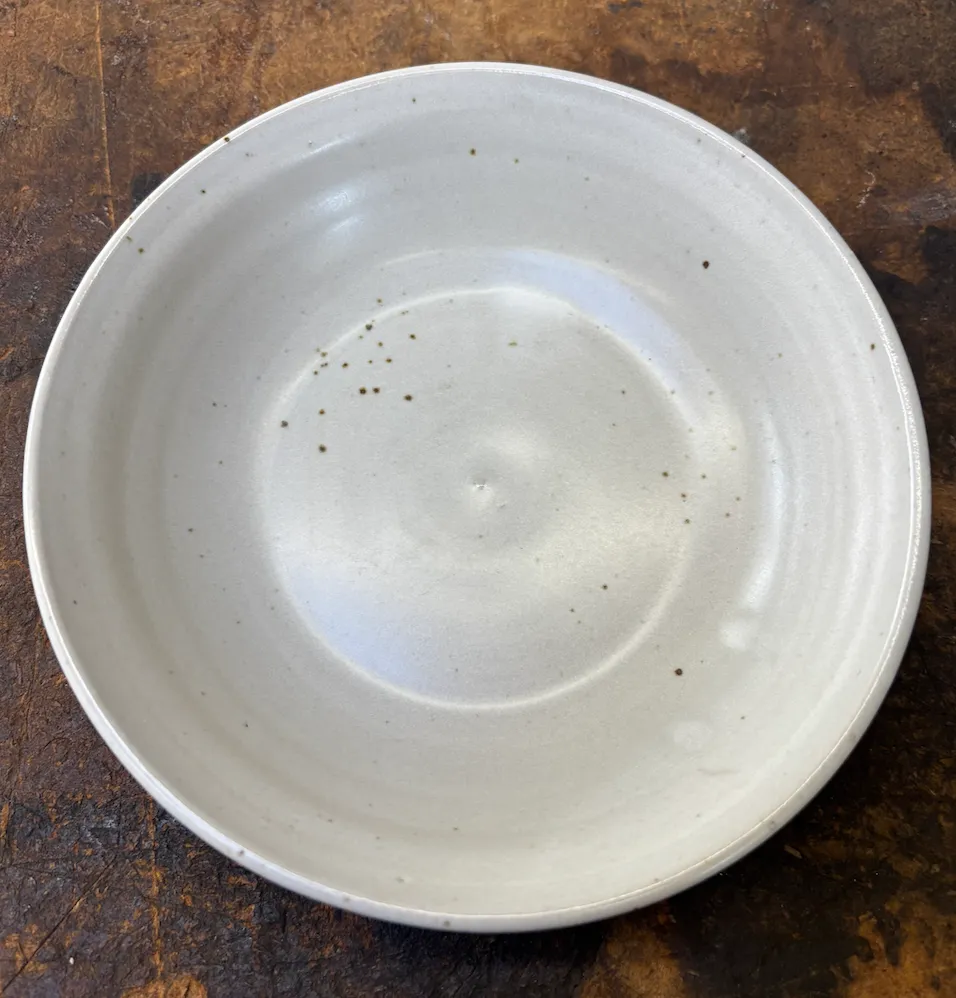 Handmade Off-White Speckled Bowl