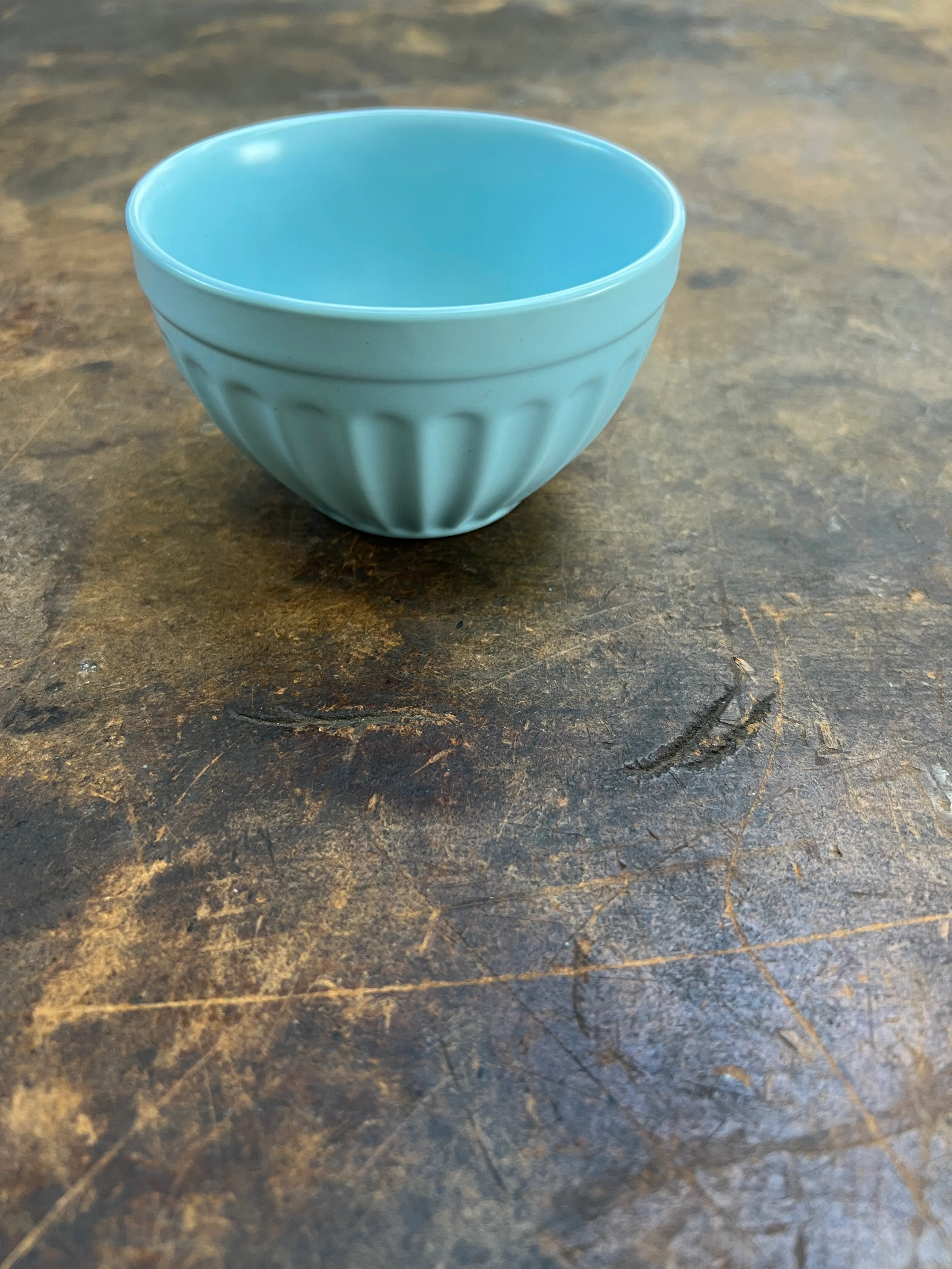Pale Blue Prep Bowl Ribbed