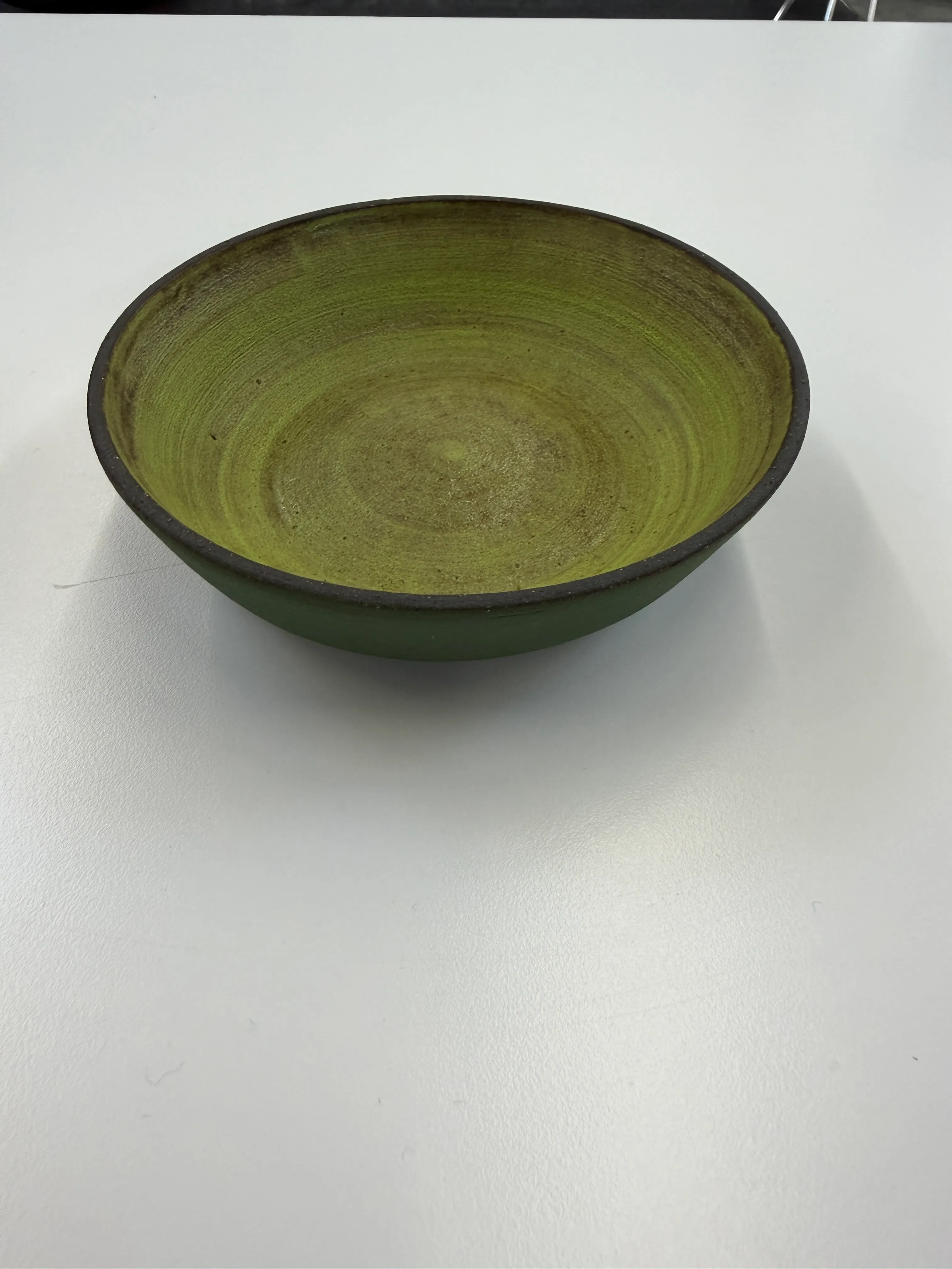 Dark Green Outside Light Green Inside Bowl