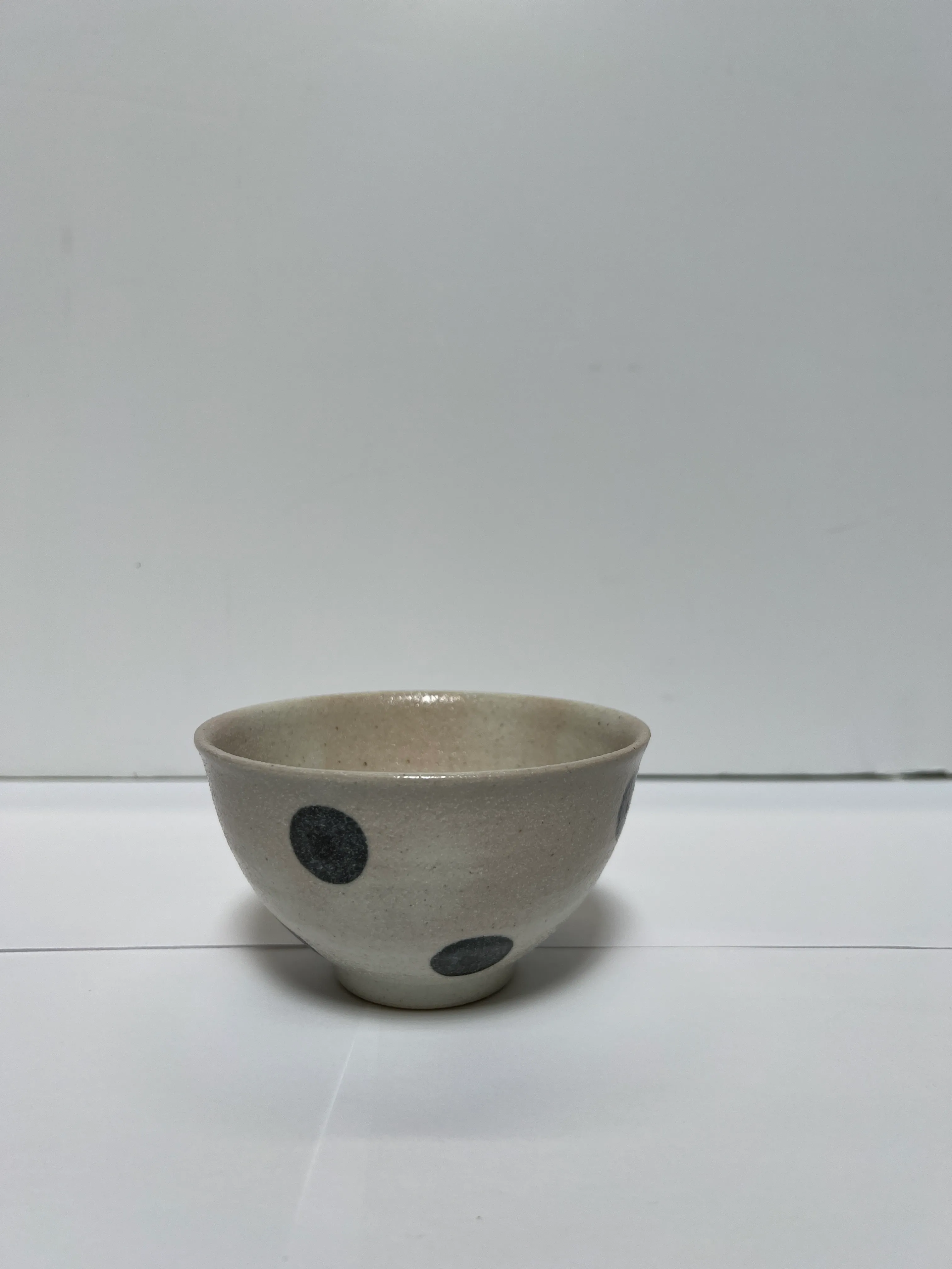 Polka Dot Rice Bowl White