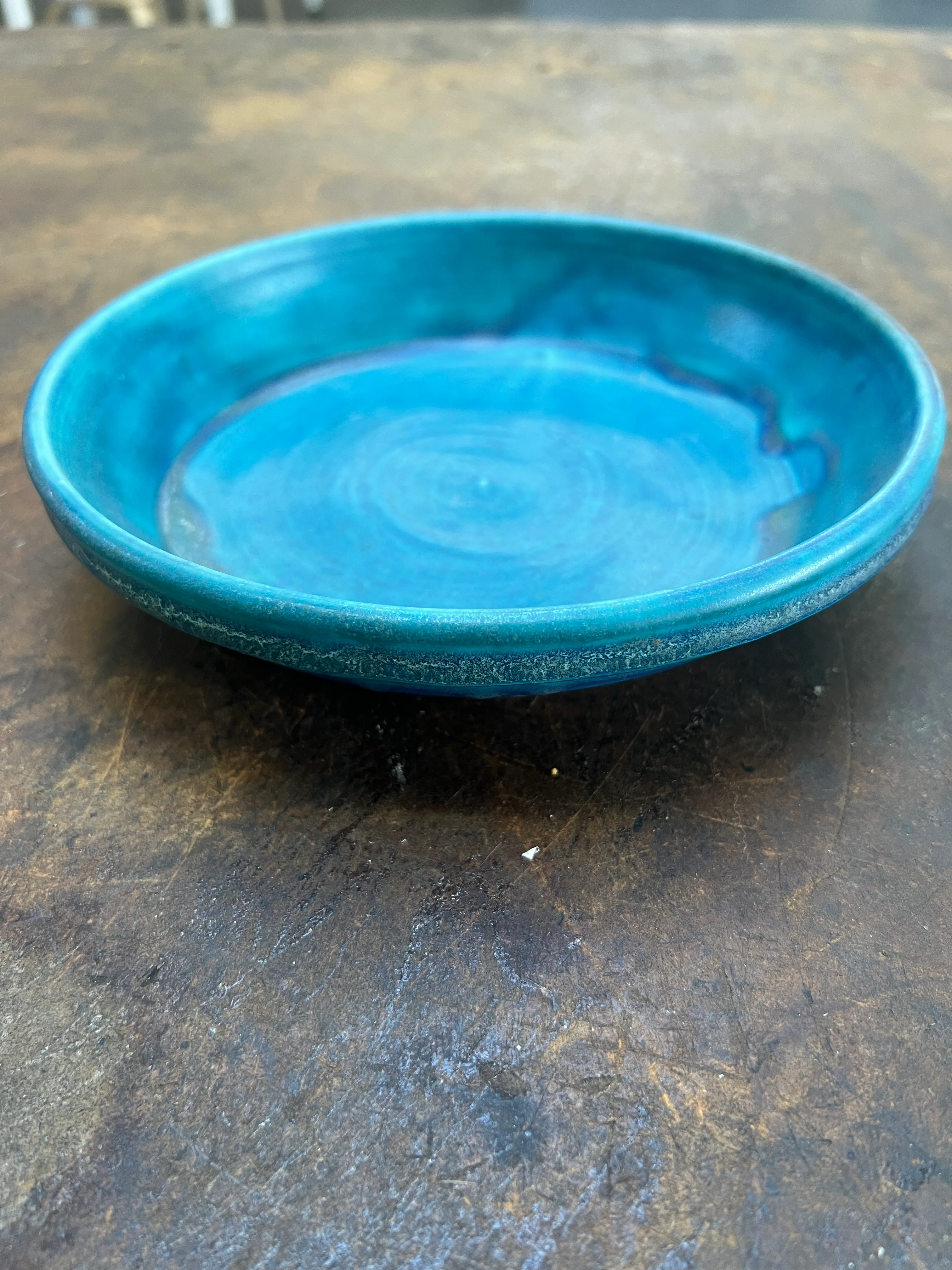 Teal Handmade Pasta Bowl