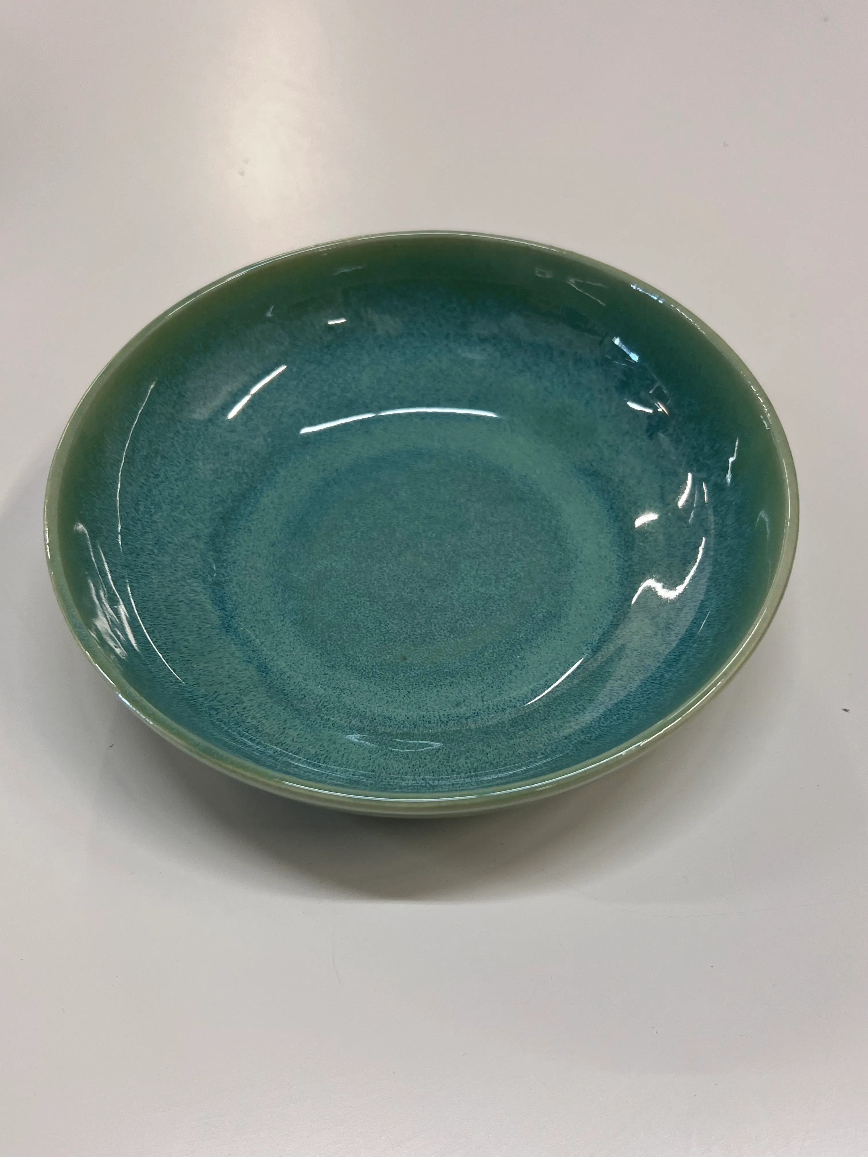 Glossy turquoise handmade bowl