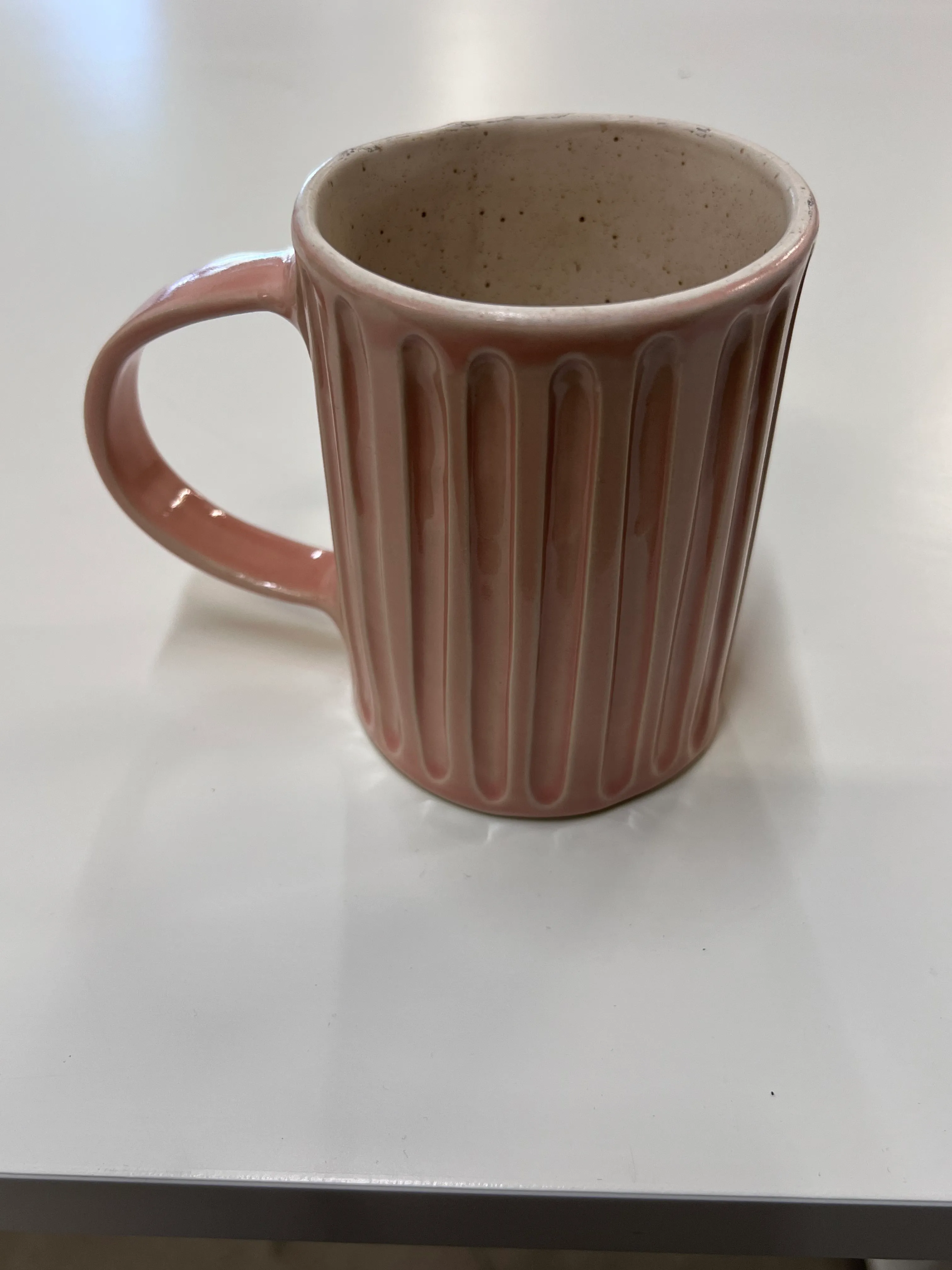 Light pink tall mug 