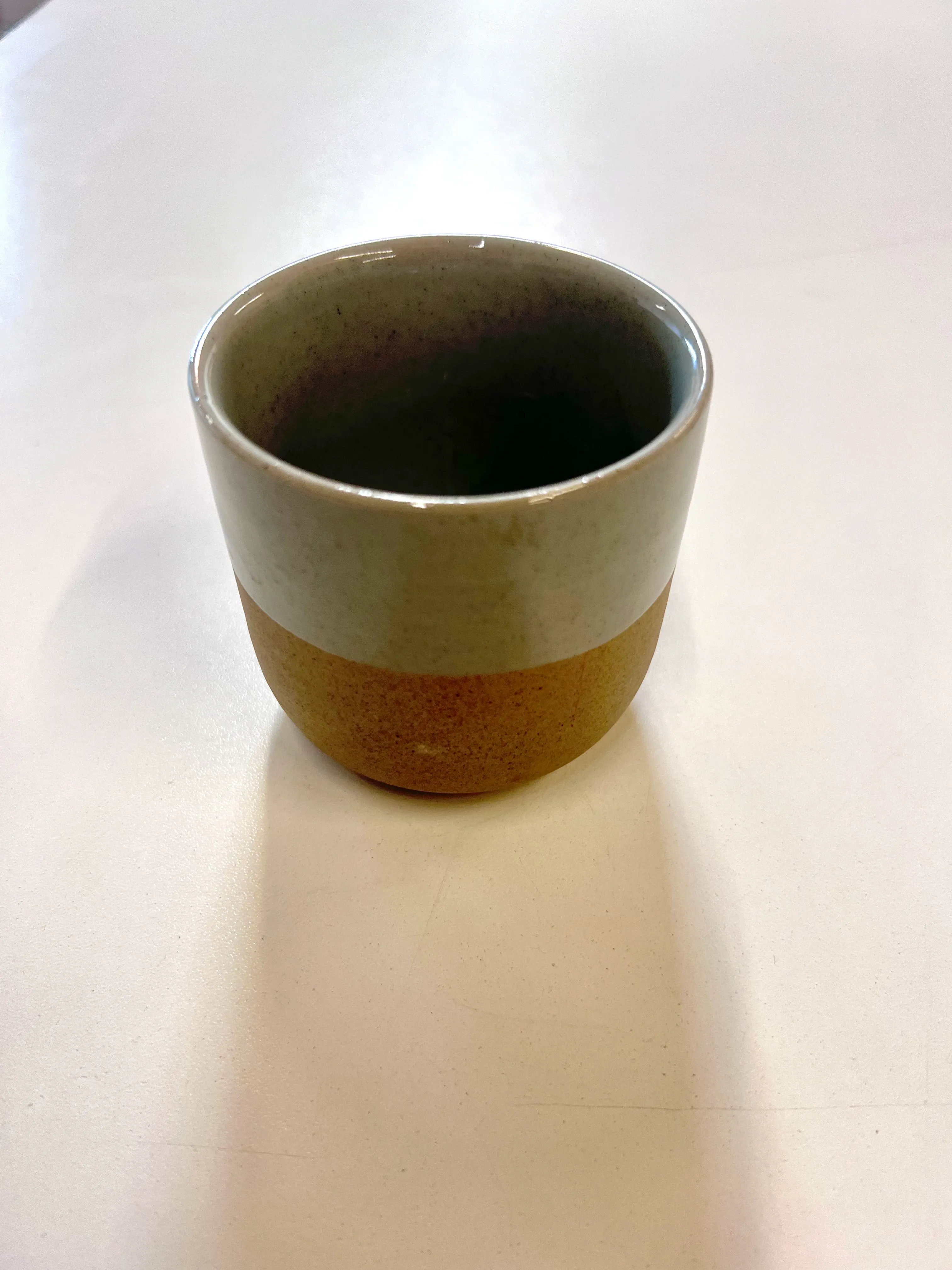 Grey and beige mug