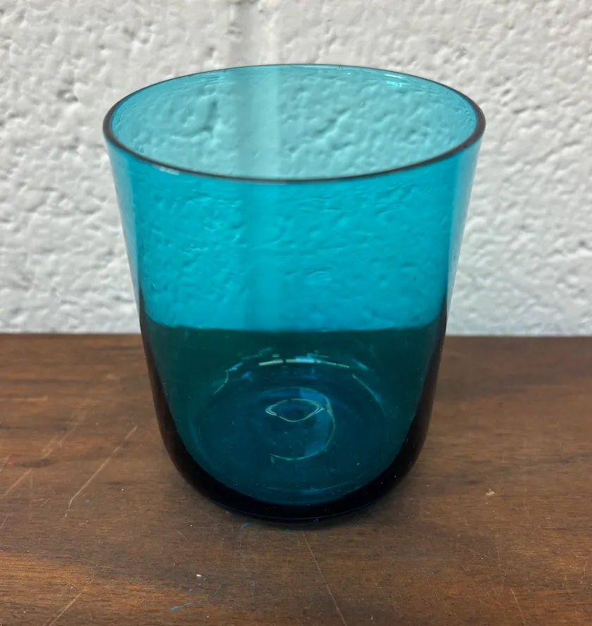 Teal Modern Juice Glass 