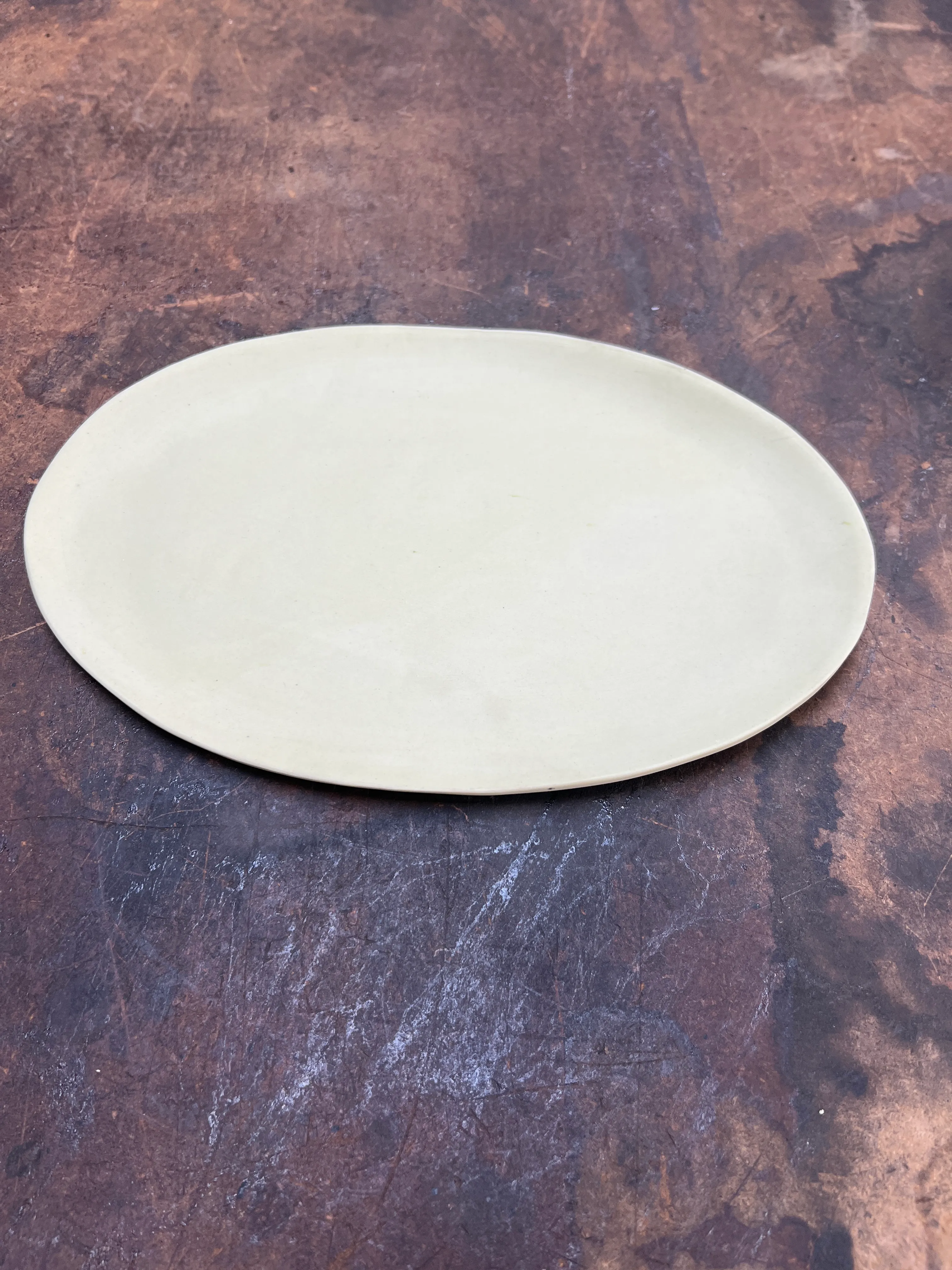 Oval Mint Matte Platter Ren