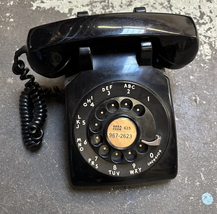 Black Rotary Phone