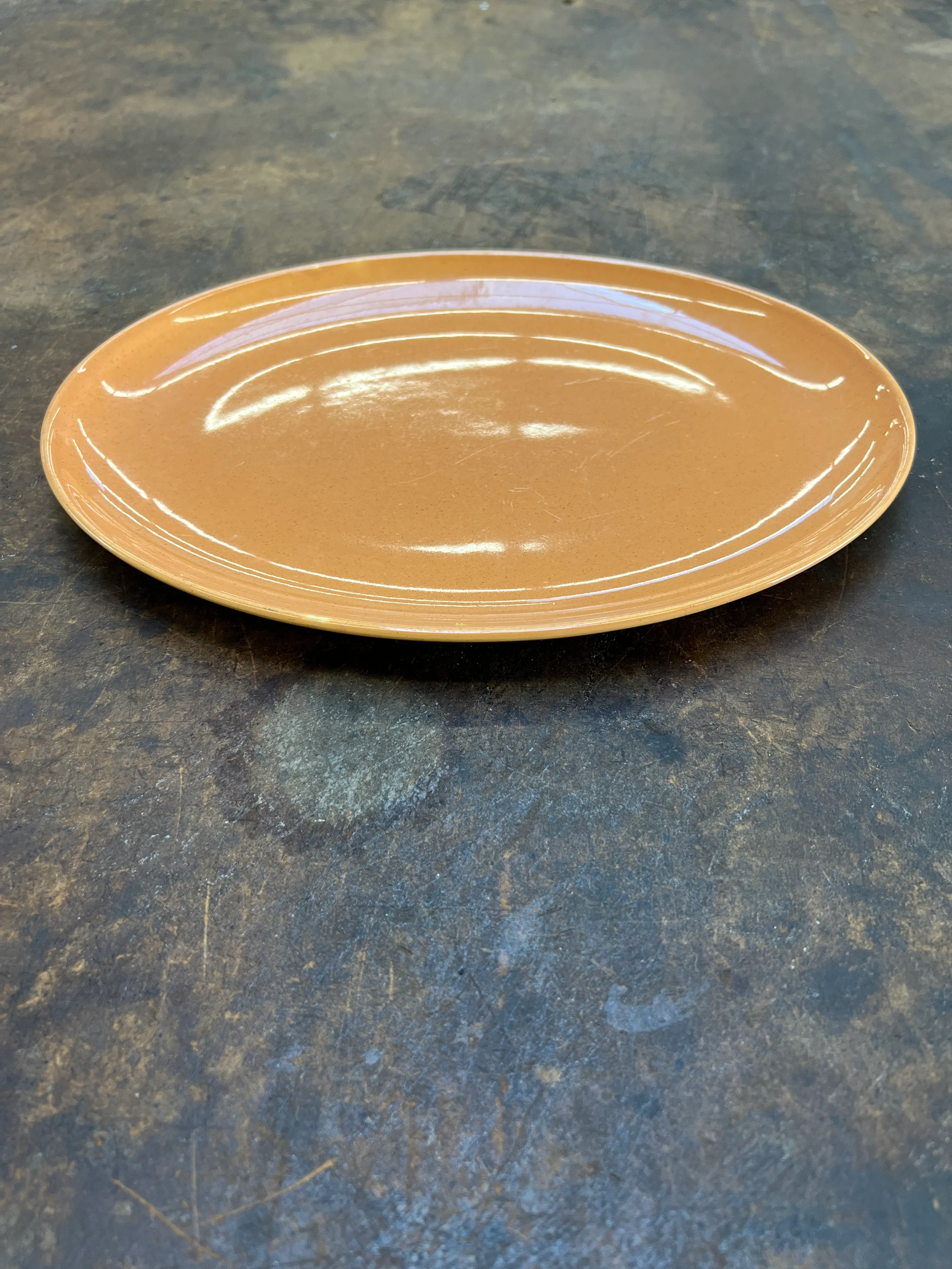 Oval Speckled Orange Platter