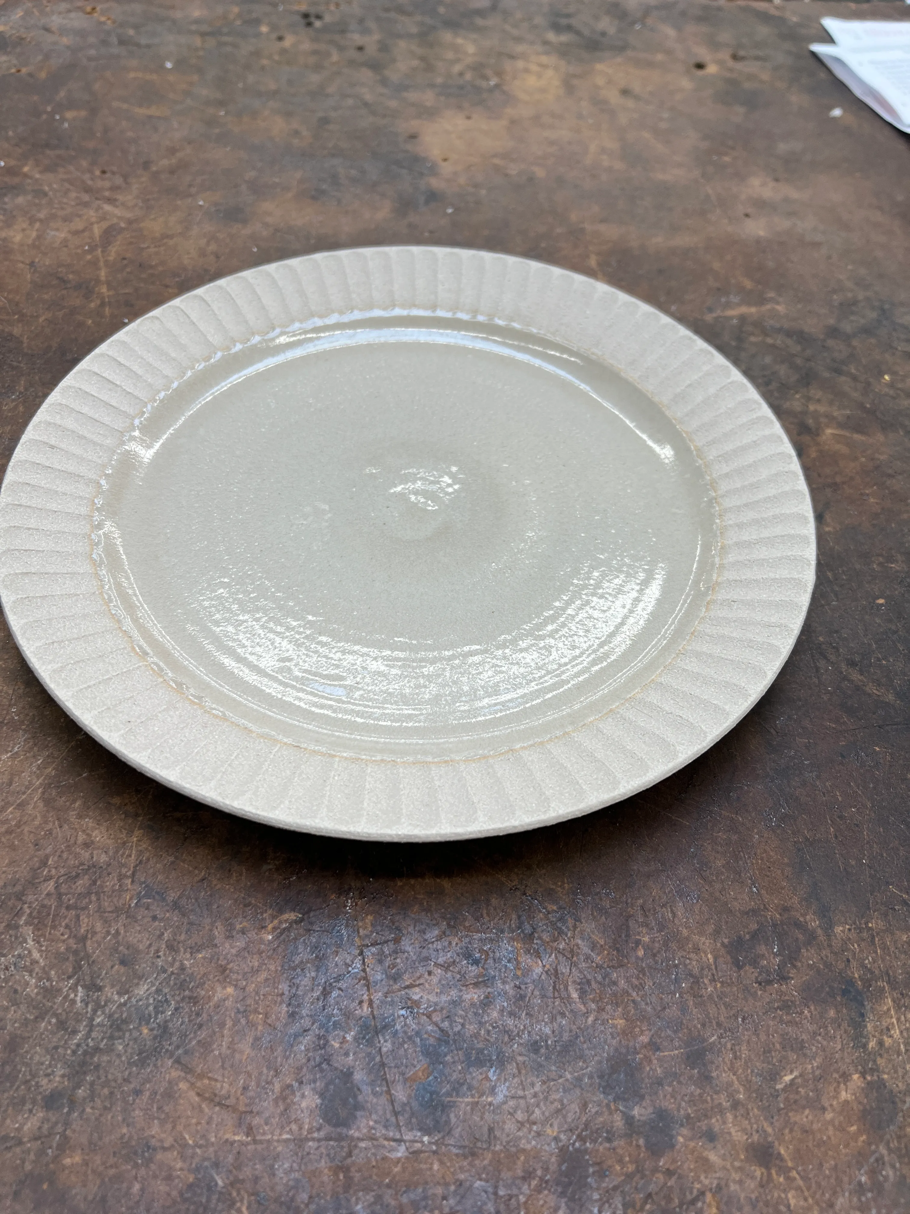 Raw Carved Dinner Plate