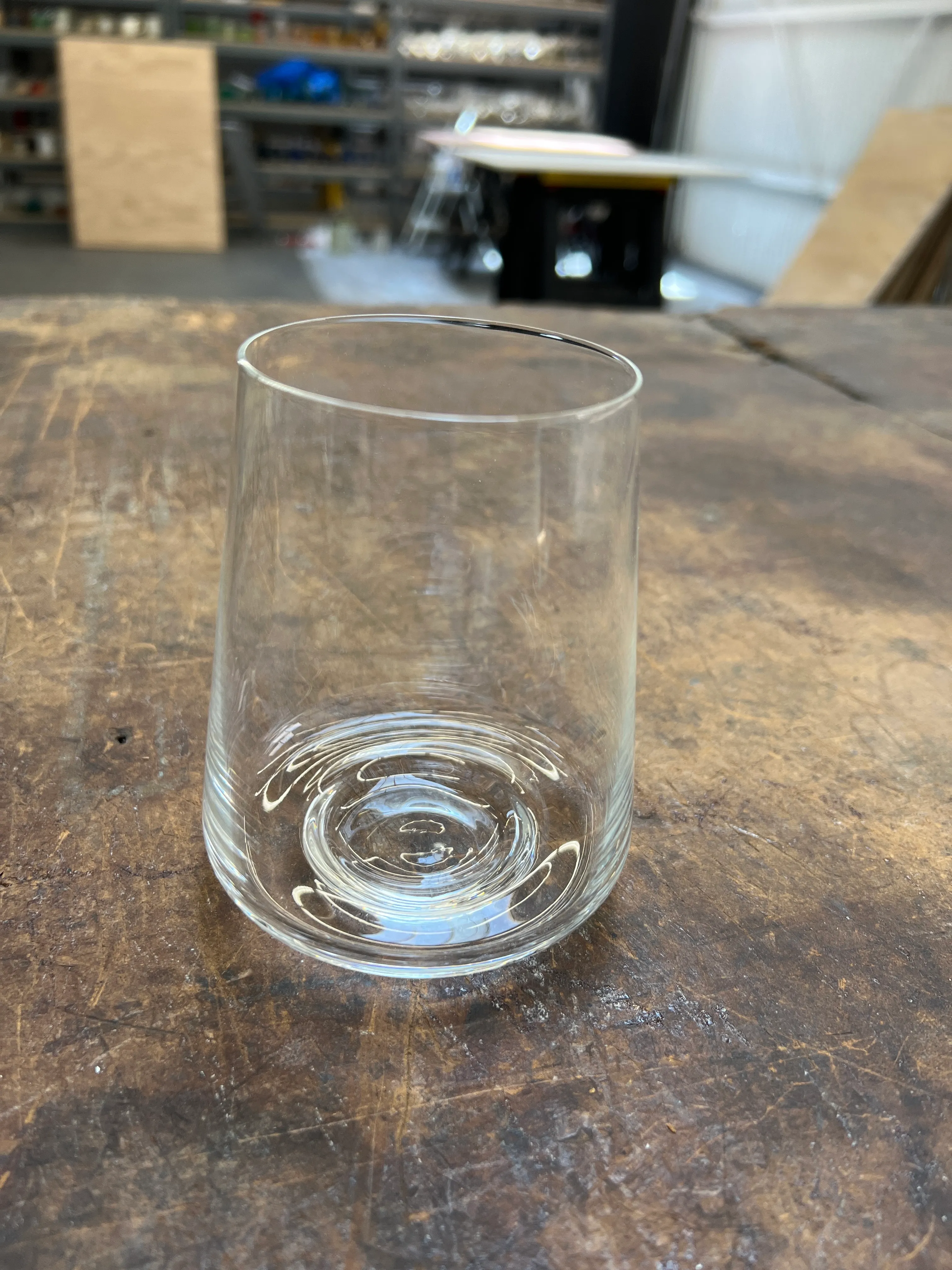 Clear Glass Tapered Top