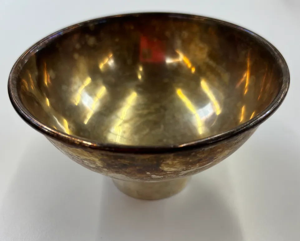 Silver Tarnished Footed Bowl