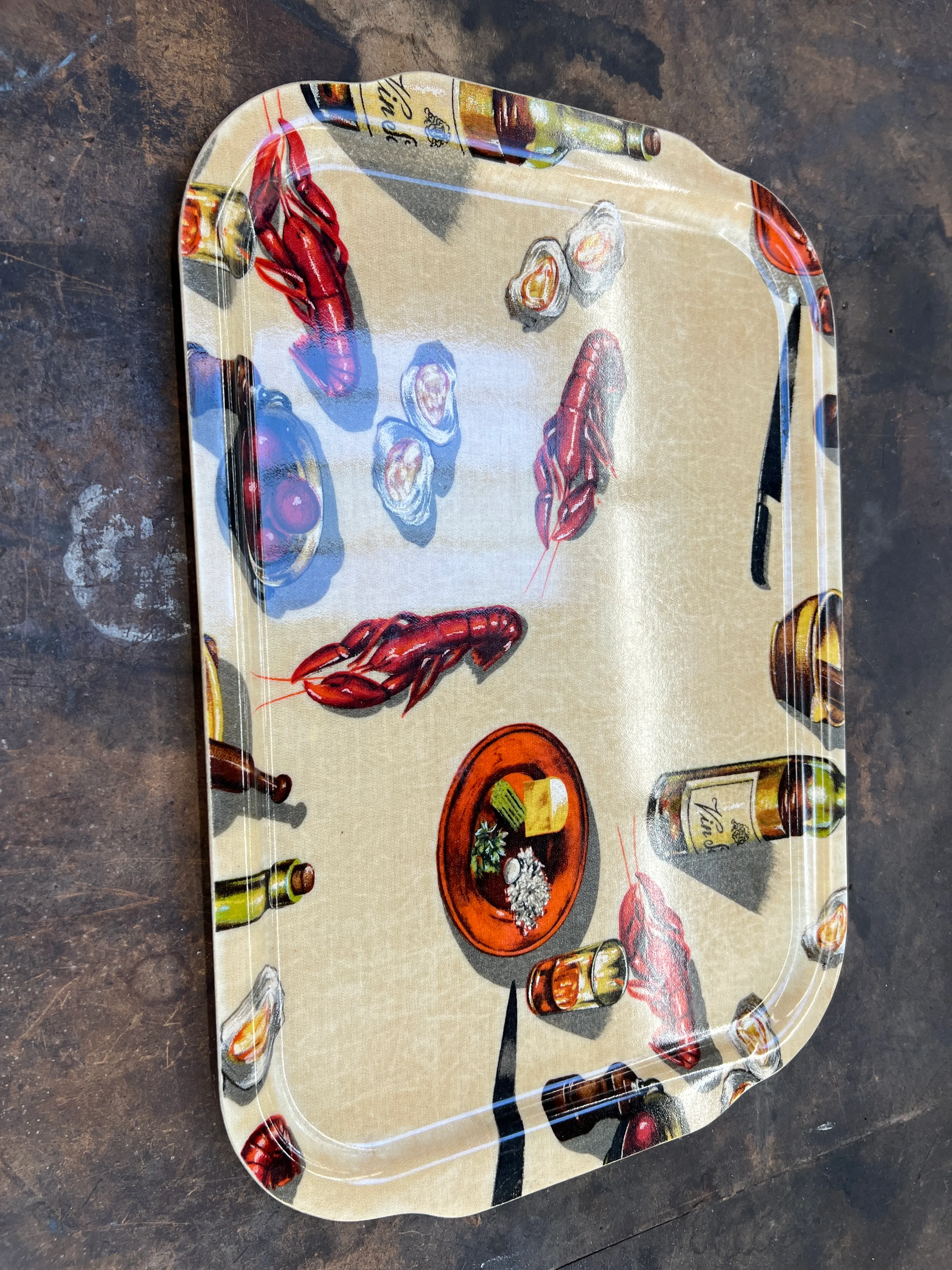 Tan Tray w/ Lobsters