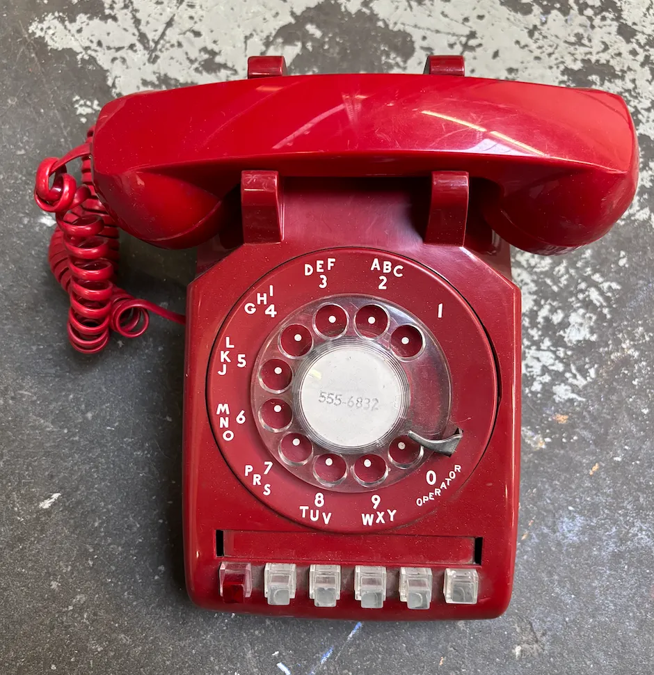 Red Rotary Phone