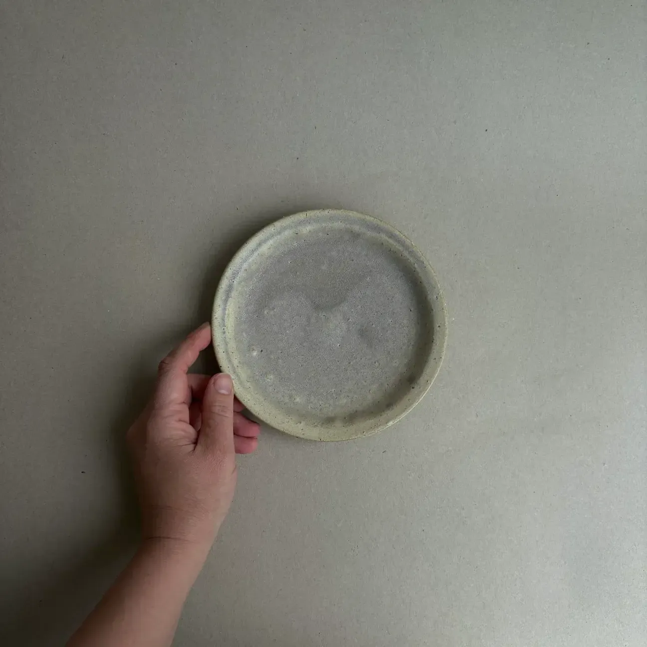 Small Bowl Pitted Linen Clay 6.7"