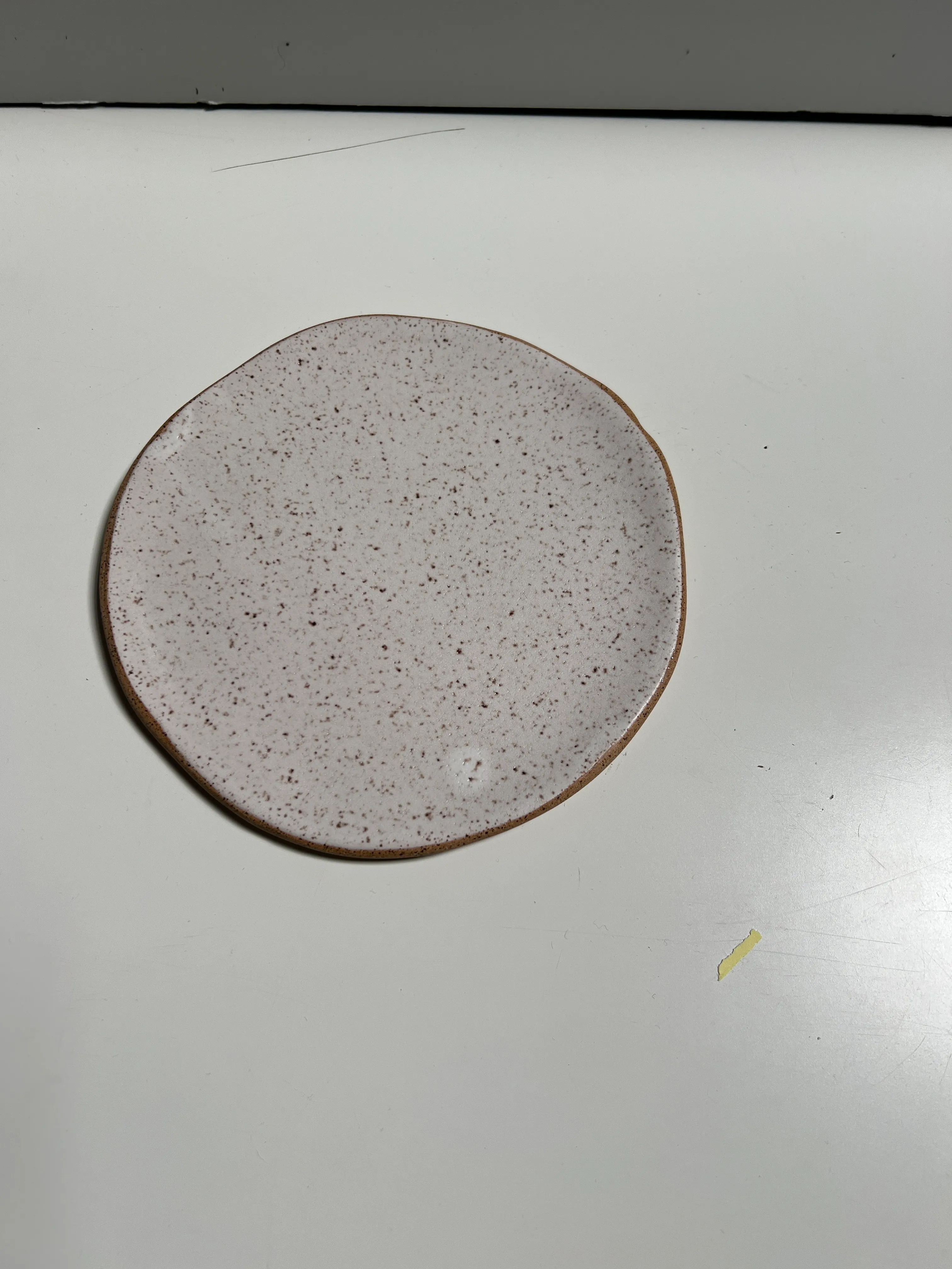 HM Cream/Tan Speckled App Plate 6.3"