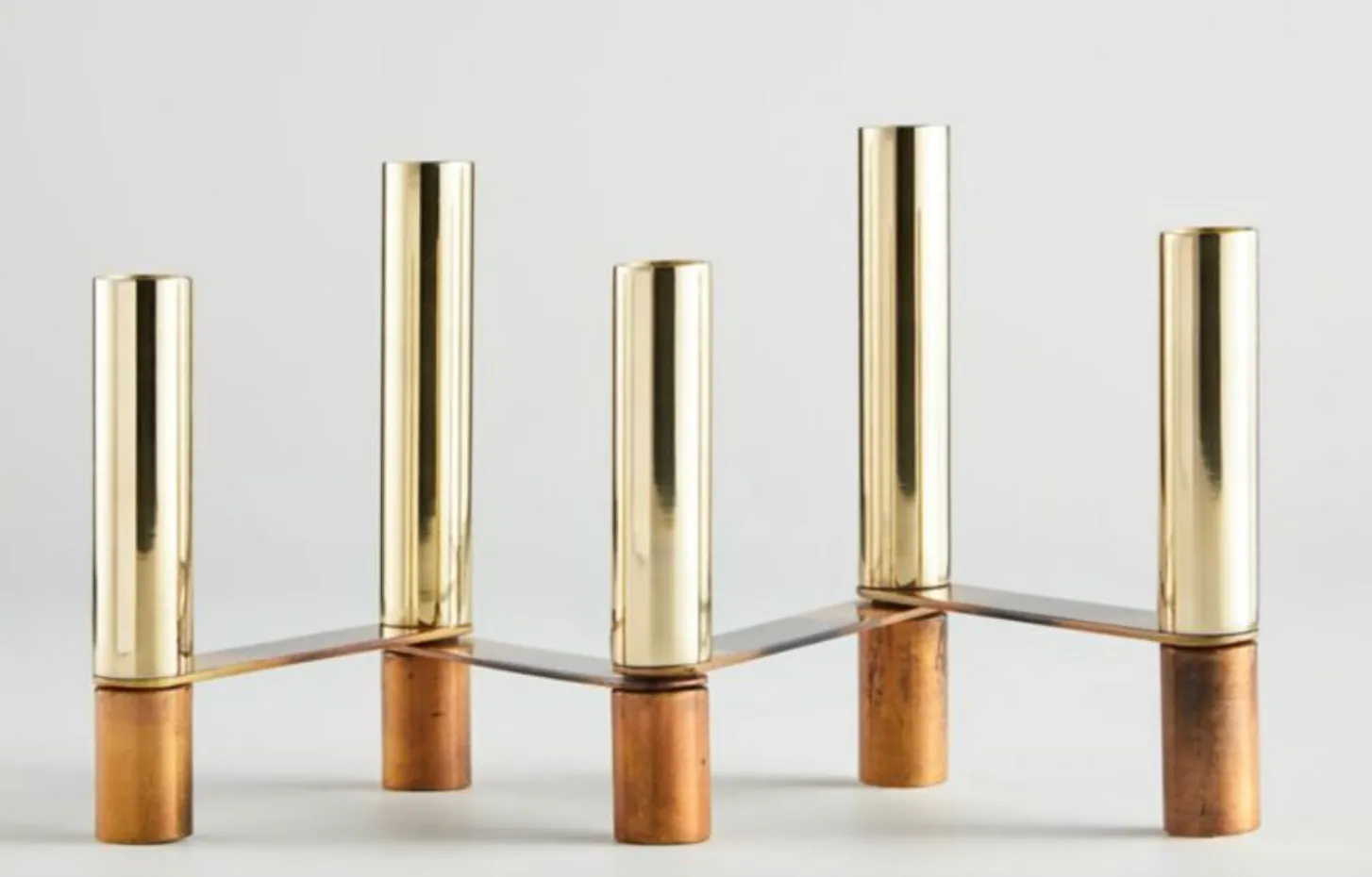 Metal Gold Taper Candelabra