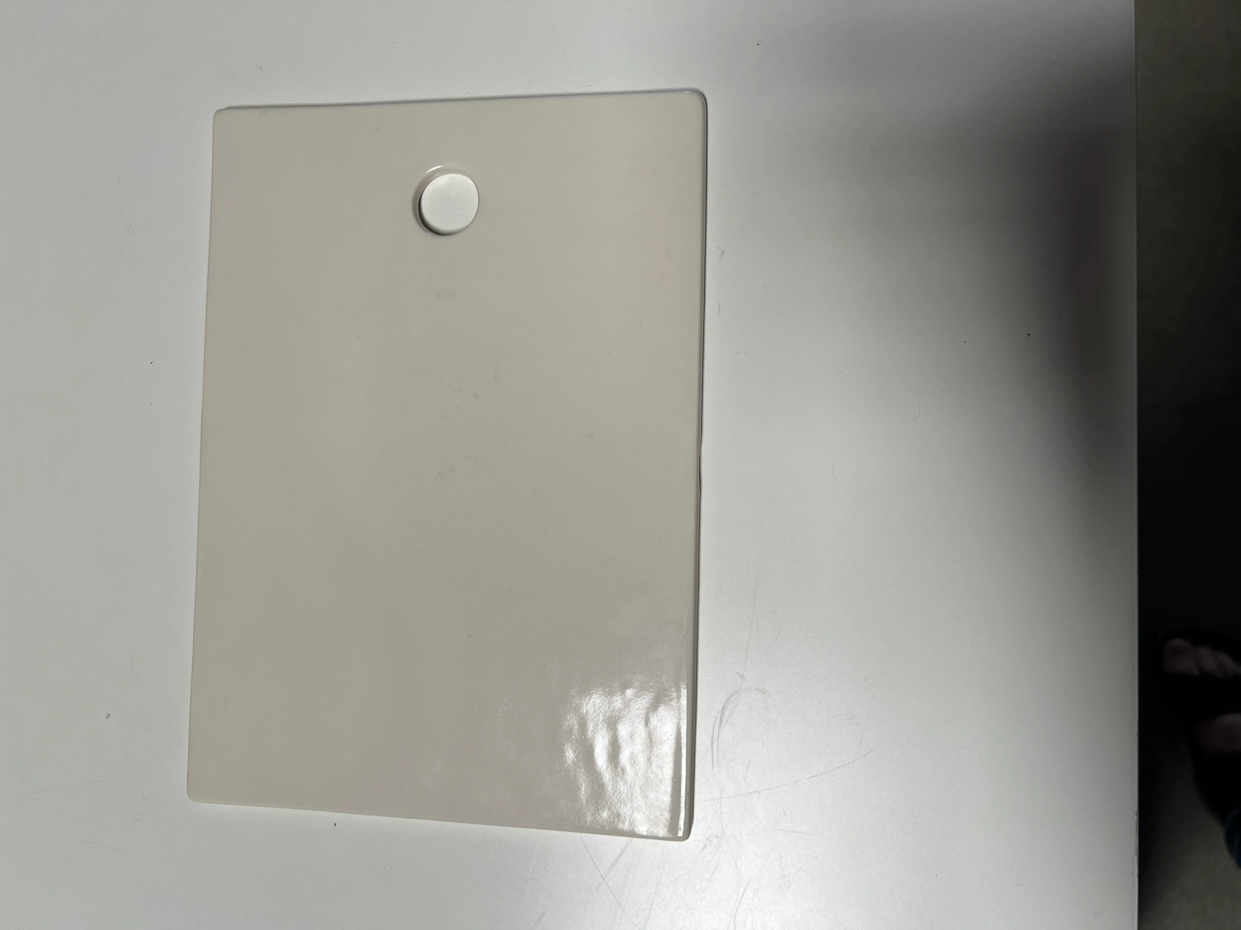 White Ceramic Cutting Board Hole Top