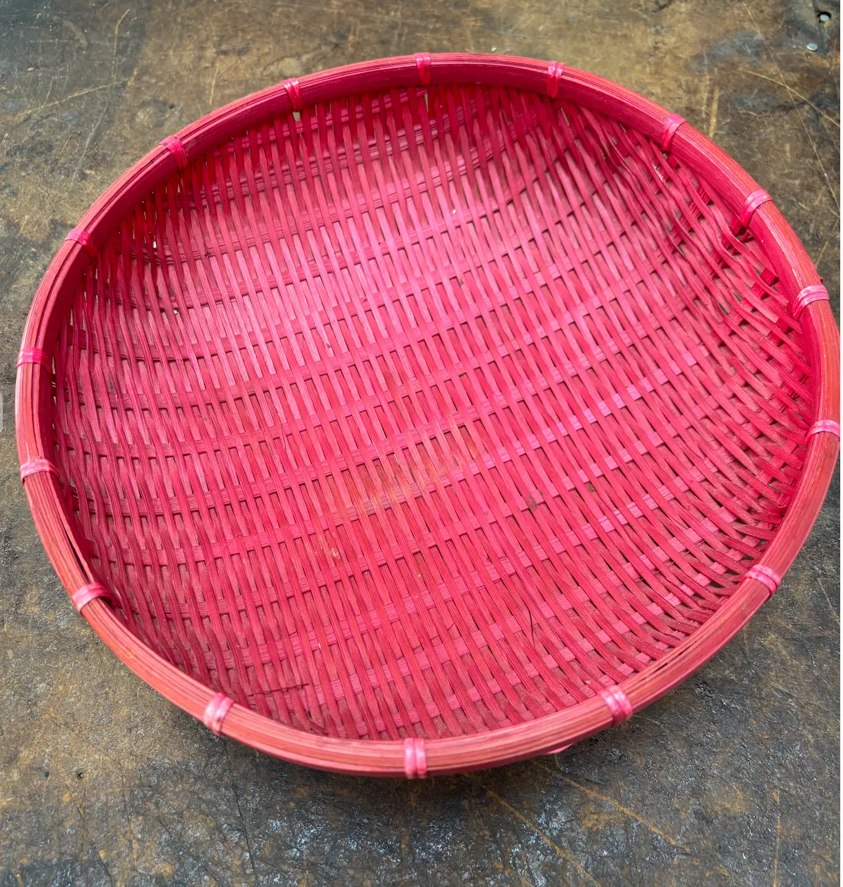 Pink Woven Basket