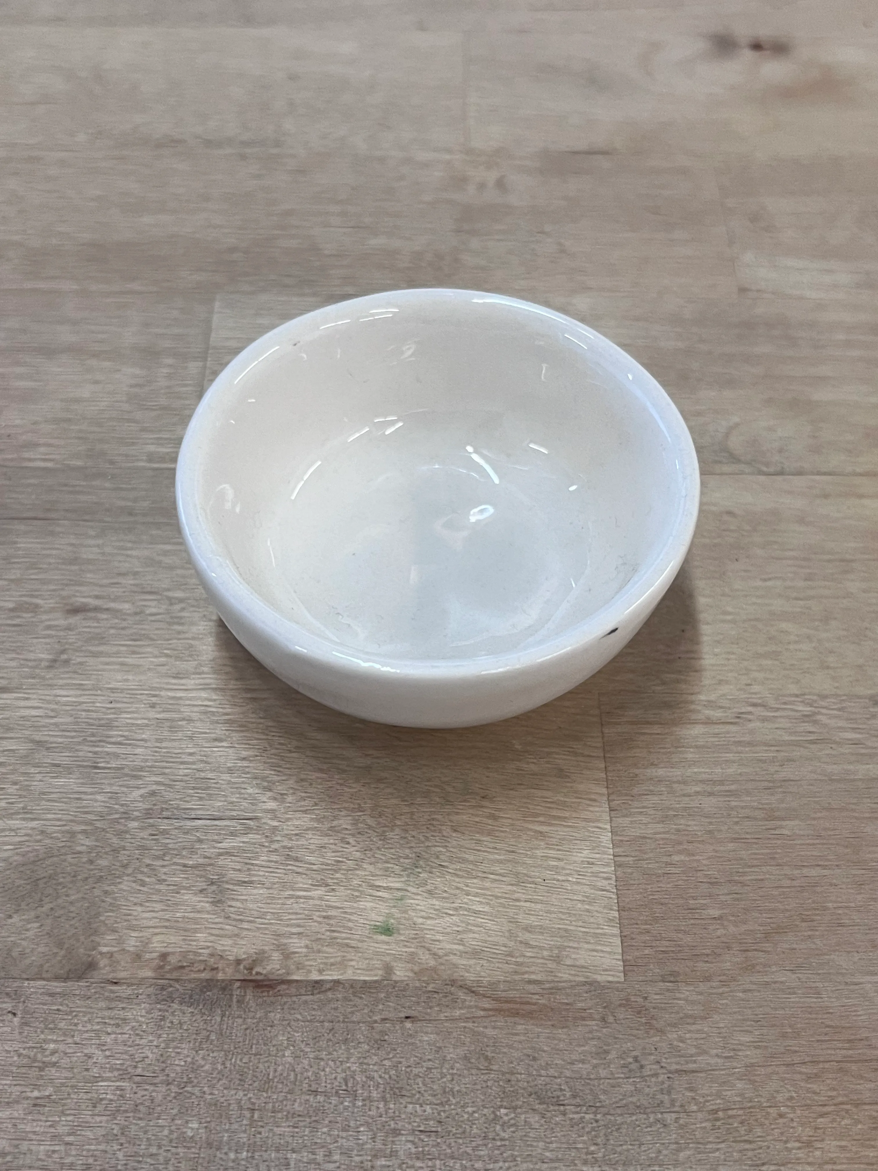 White glossy salt dish