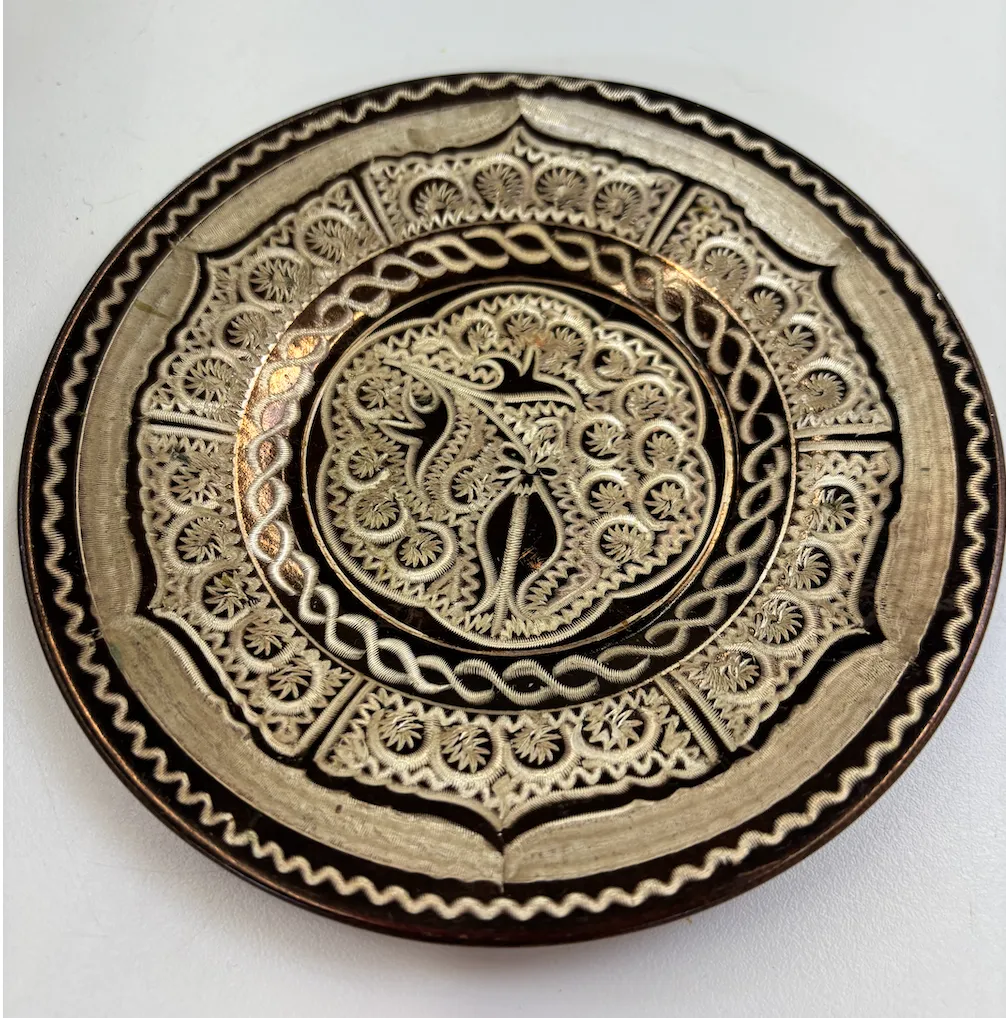 Turkish Copper Decorated Plate