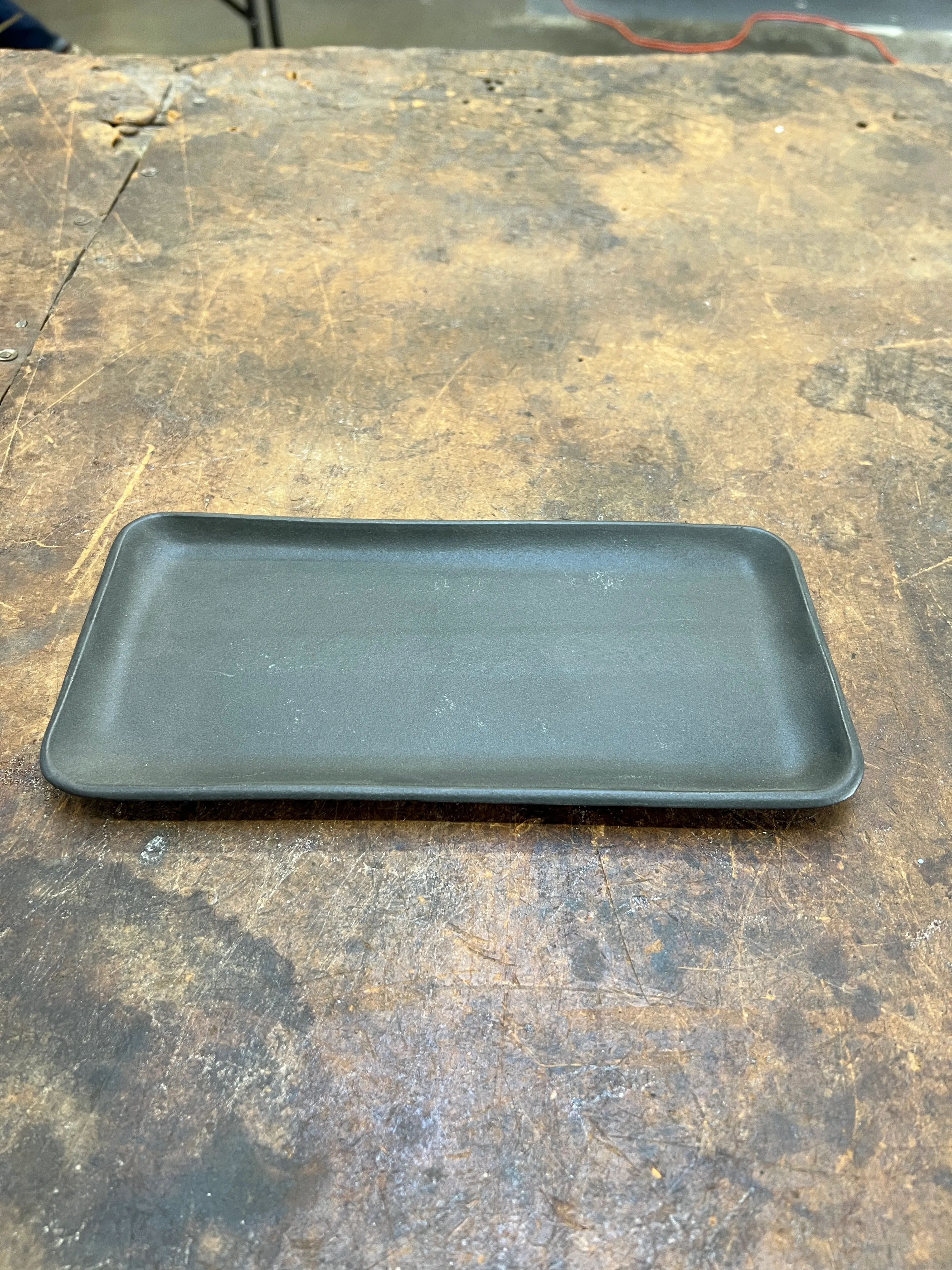 Black Rectangle Ceramic Tray Center Line