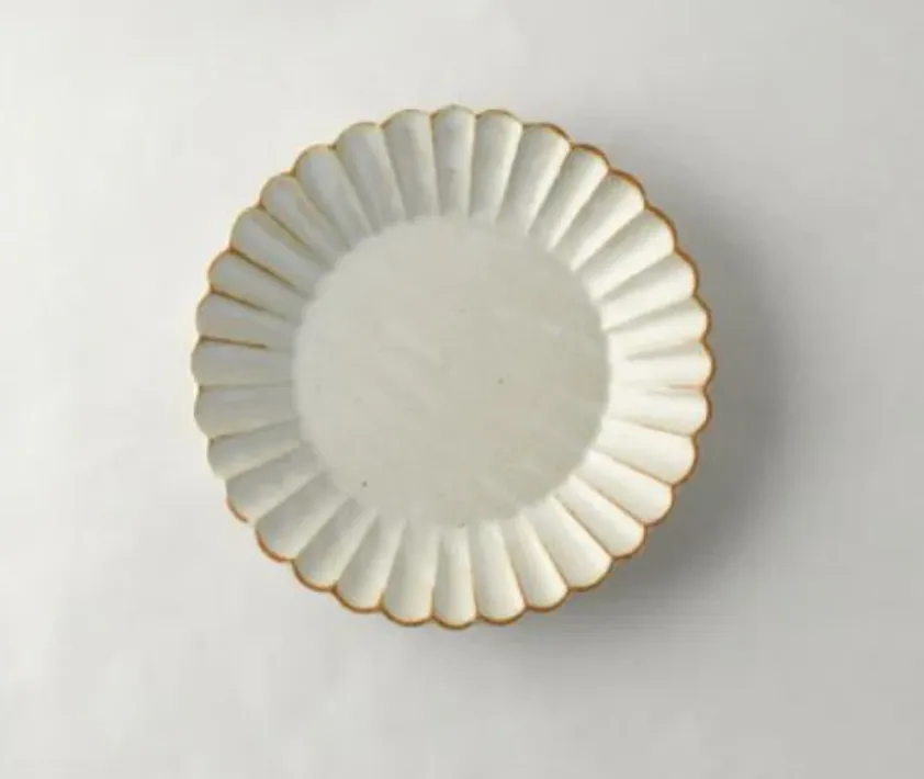 La Barbarie Petal Rim Bowl Ecru