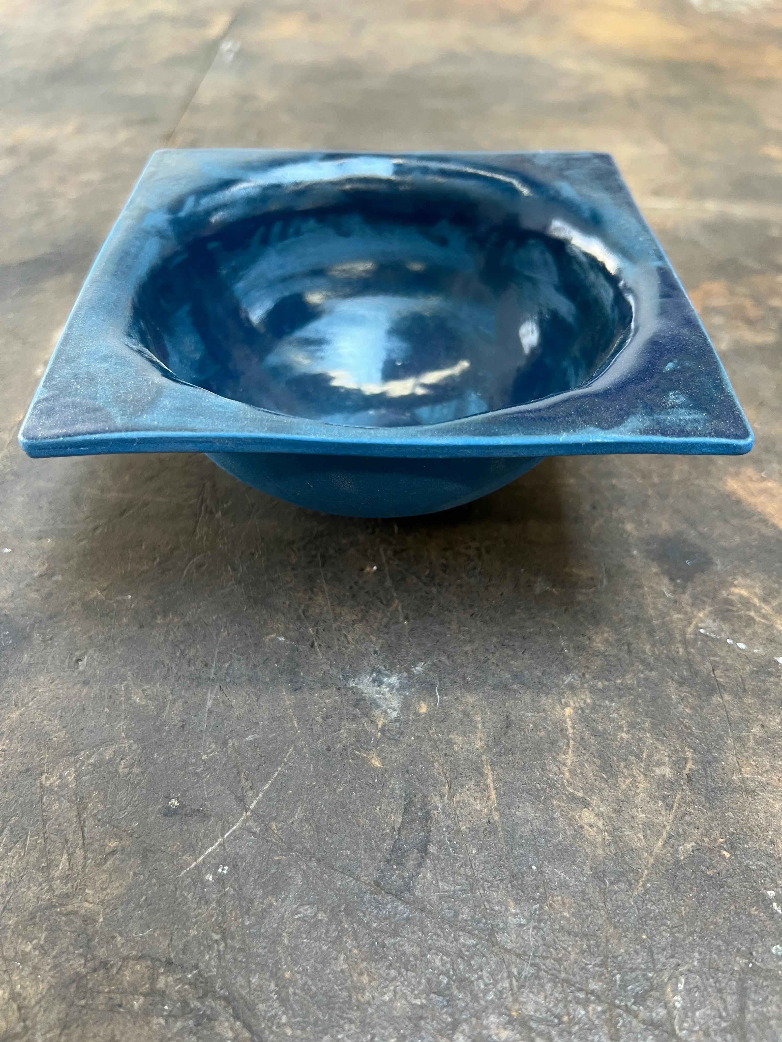 Squared Blue Organic Bowl