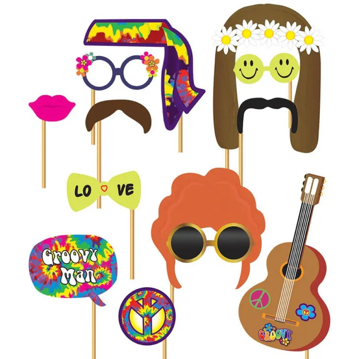 Hippy Photo Booth Props