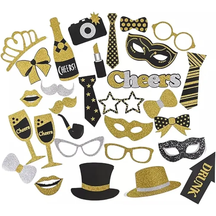 Golden Photo Booth Props