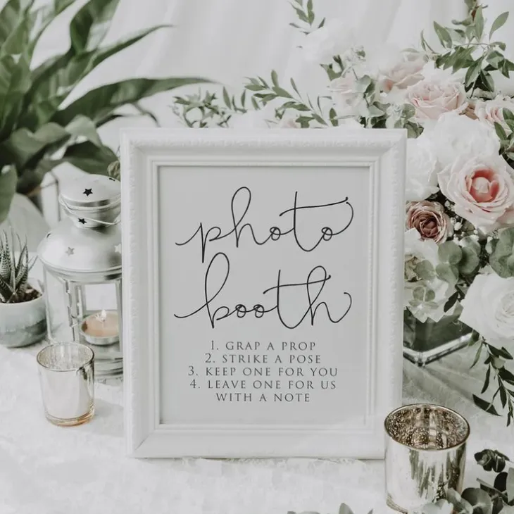 Elegant Photo Booth Sign