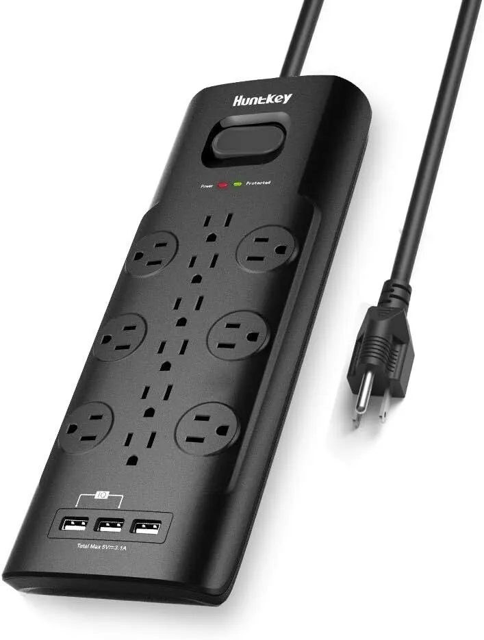 Power Bar (Black) 12 Outlets Huntkey