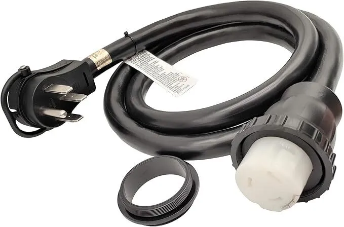 50 AMP Power Extension Cord Adapter, 14-50P to SS2-50R Twist Lock Receptacle (7FT)