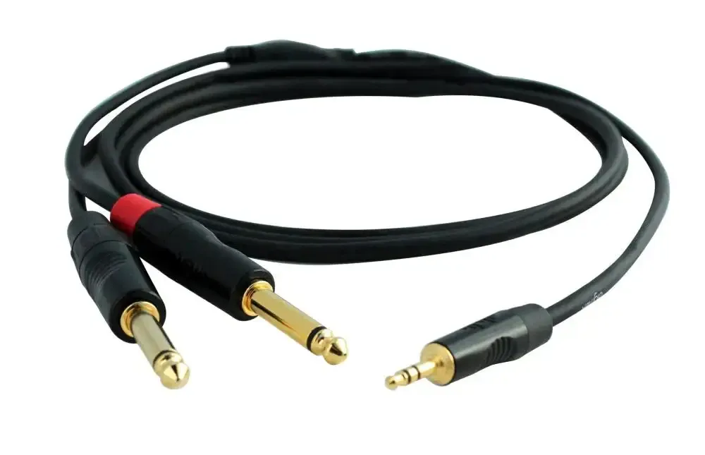 Audio AUX Cable 6' x 3.5mm to Y-1/4"