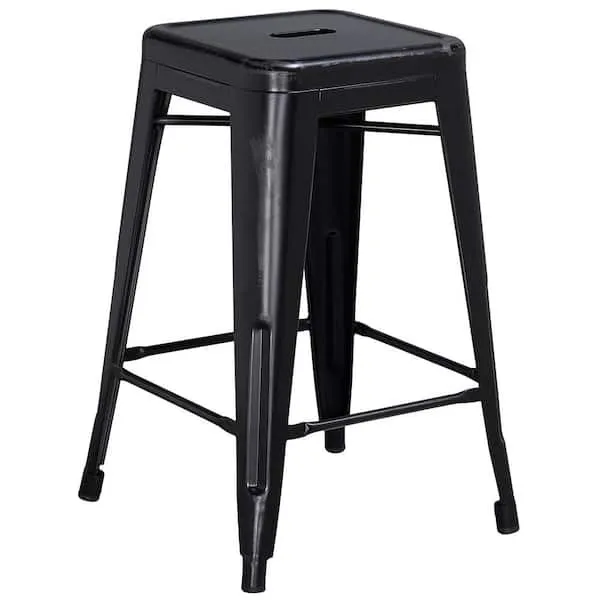 Black Metal Barstool
