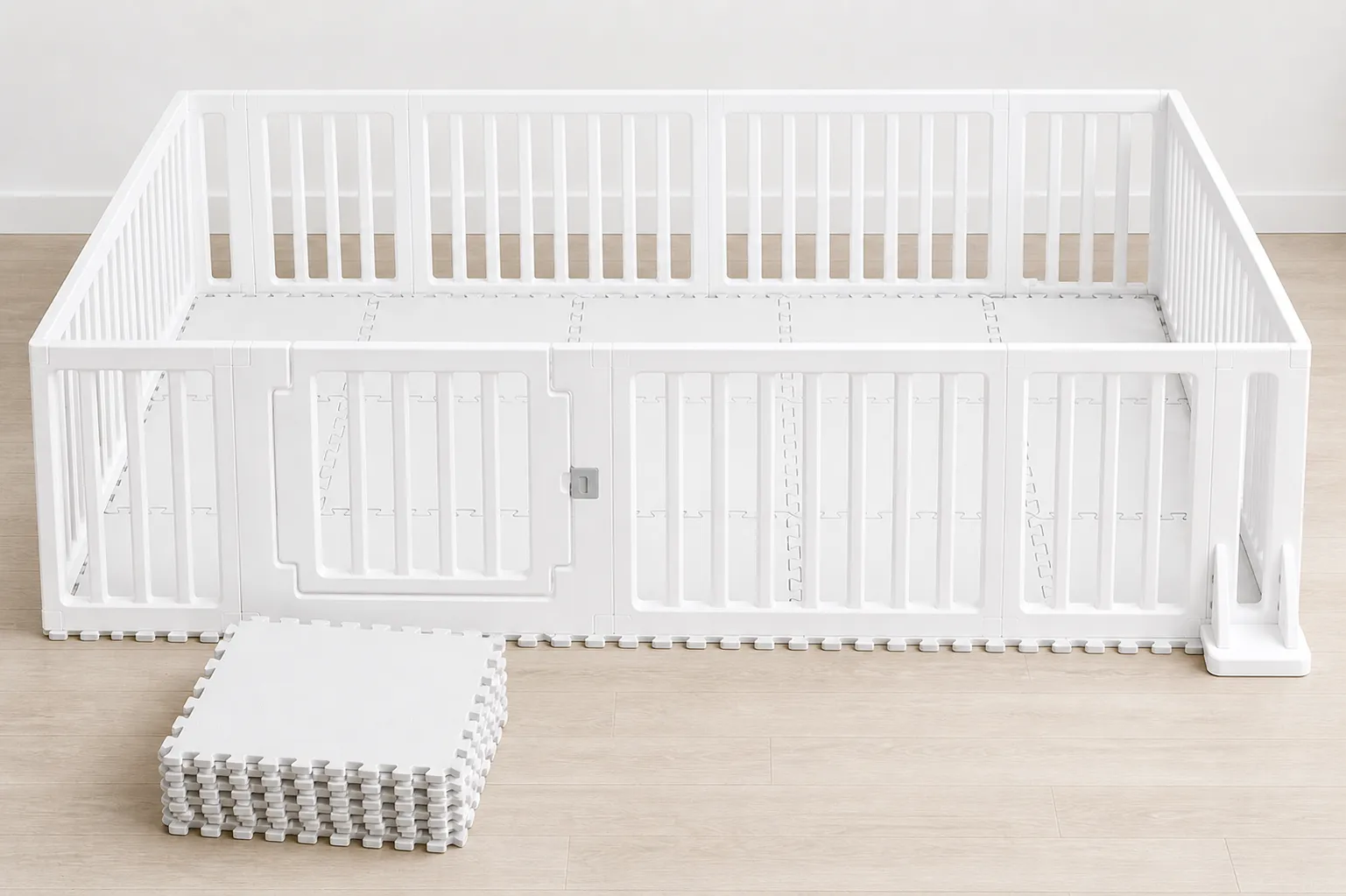 Soft Play Mats & Fence Add On-White