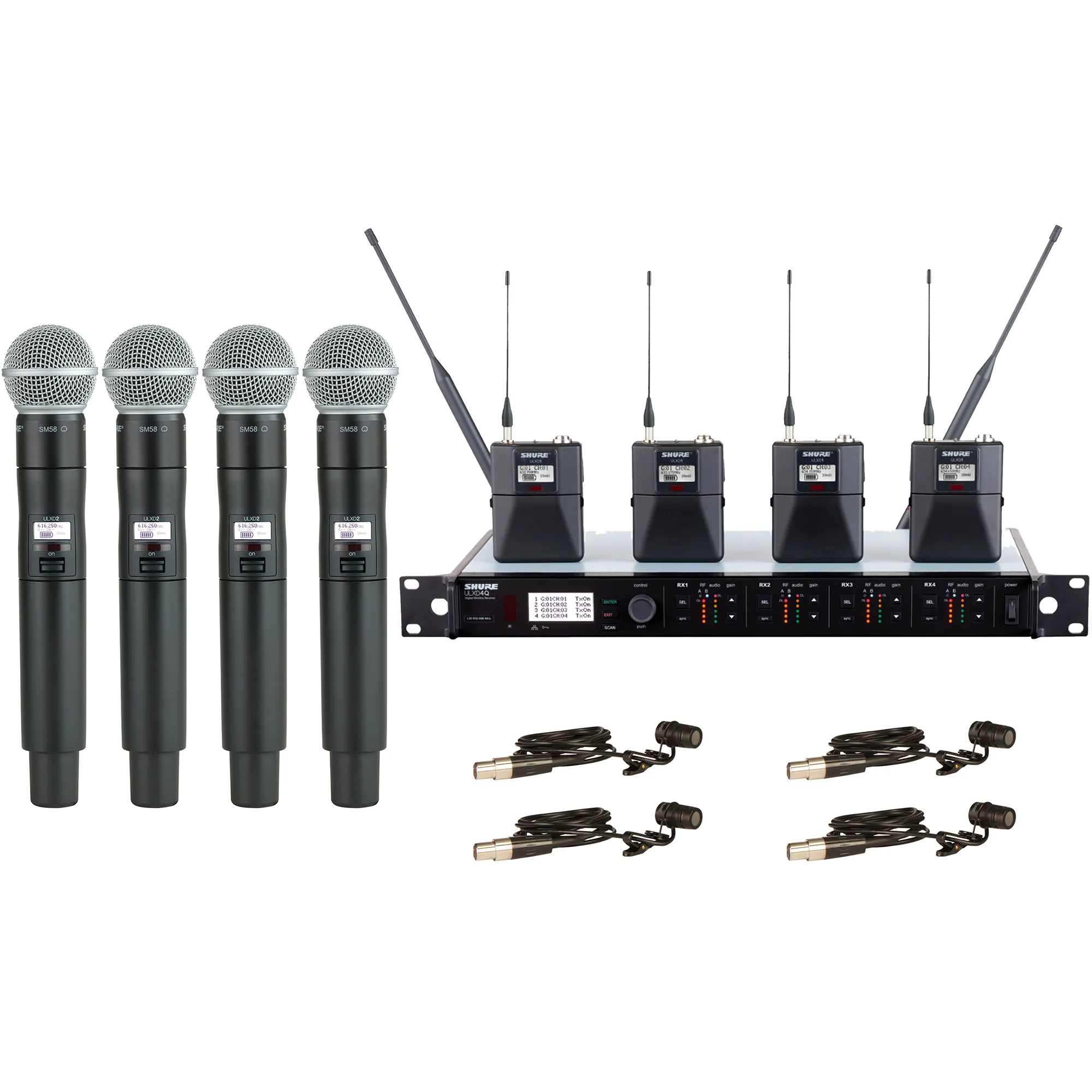 Shure ULX-D Quad Channel Wireless Microphone System