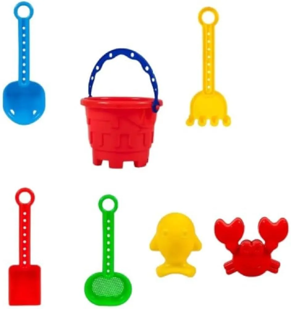 Beach Play Set - bucket, spade, and sand shapes