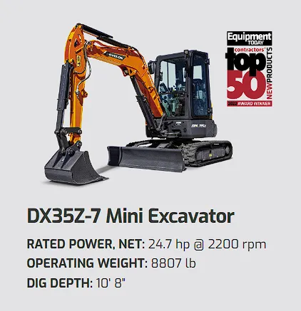 DEVELON DX35Z-7 Mini Excavator 4-Ton (Long Arm)