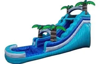 16 foot "blue tropical" wet/dry slide