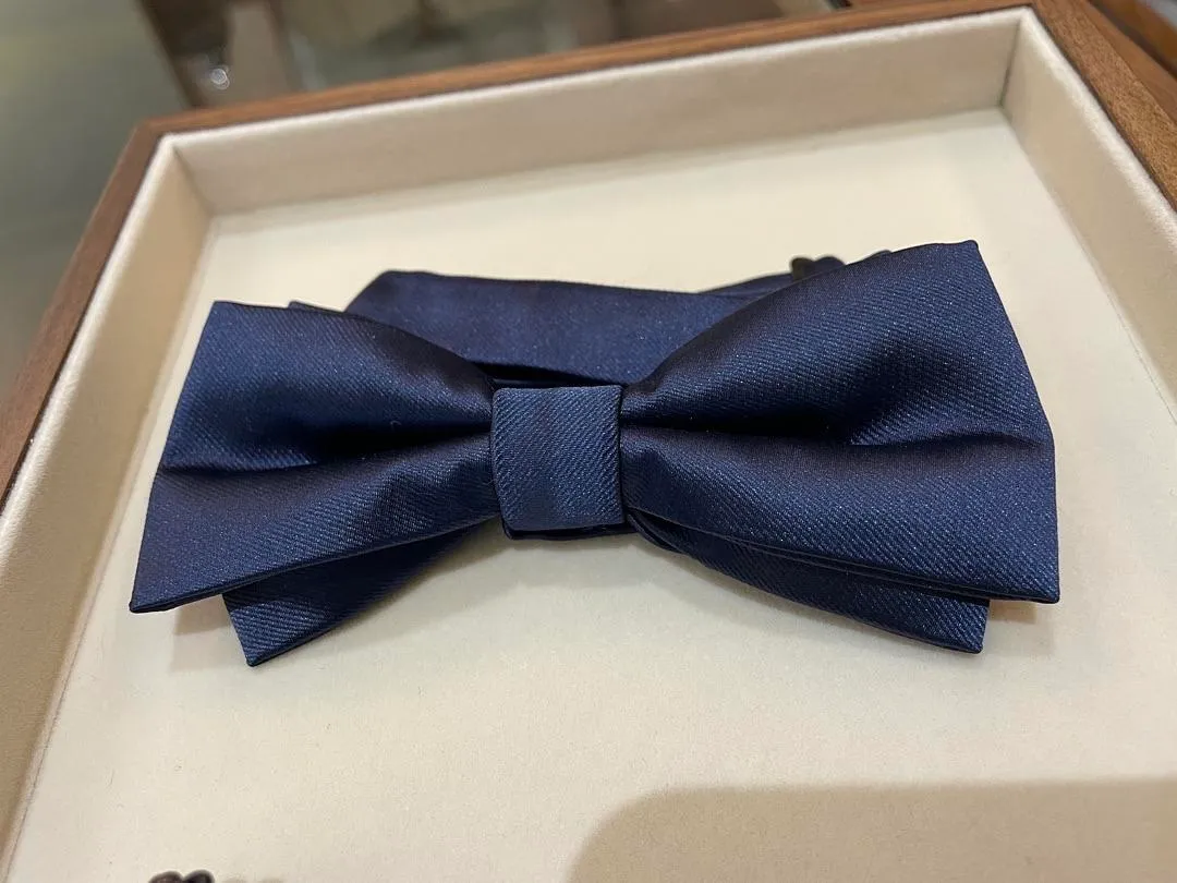 S05AAT 1462 Plain Navy Blue bow tie