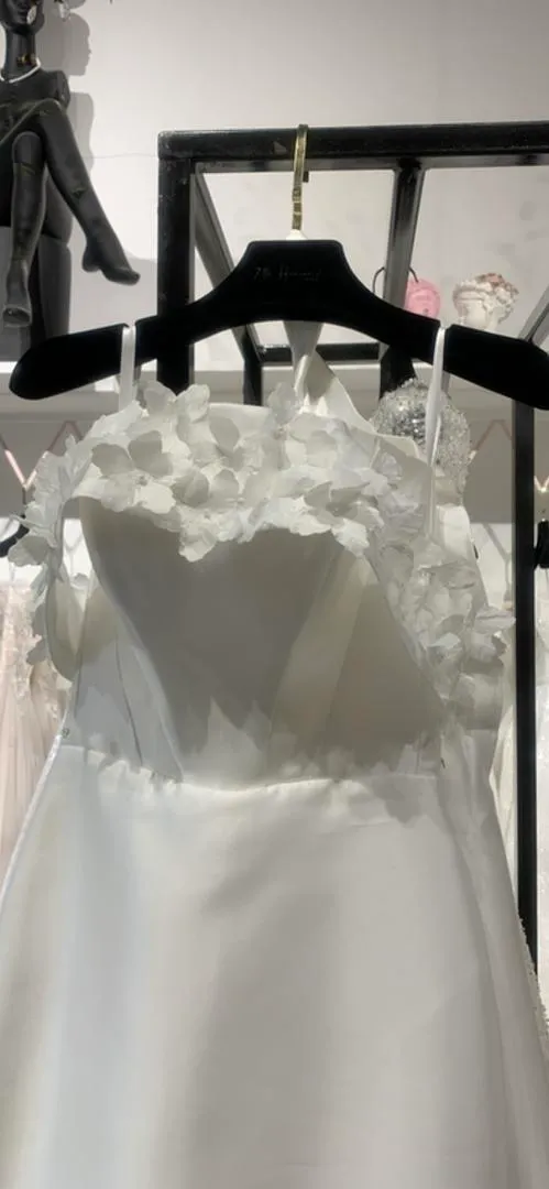 S05AAT 0982 - Satin Mermaid 3D Flower Off Shoulder