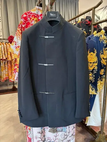 S05AAT 1418 PANTS ZhongShan Silver Buckle Button 48# 50# 52# 54#